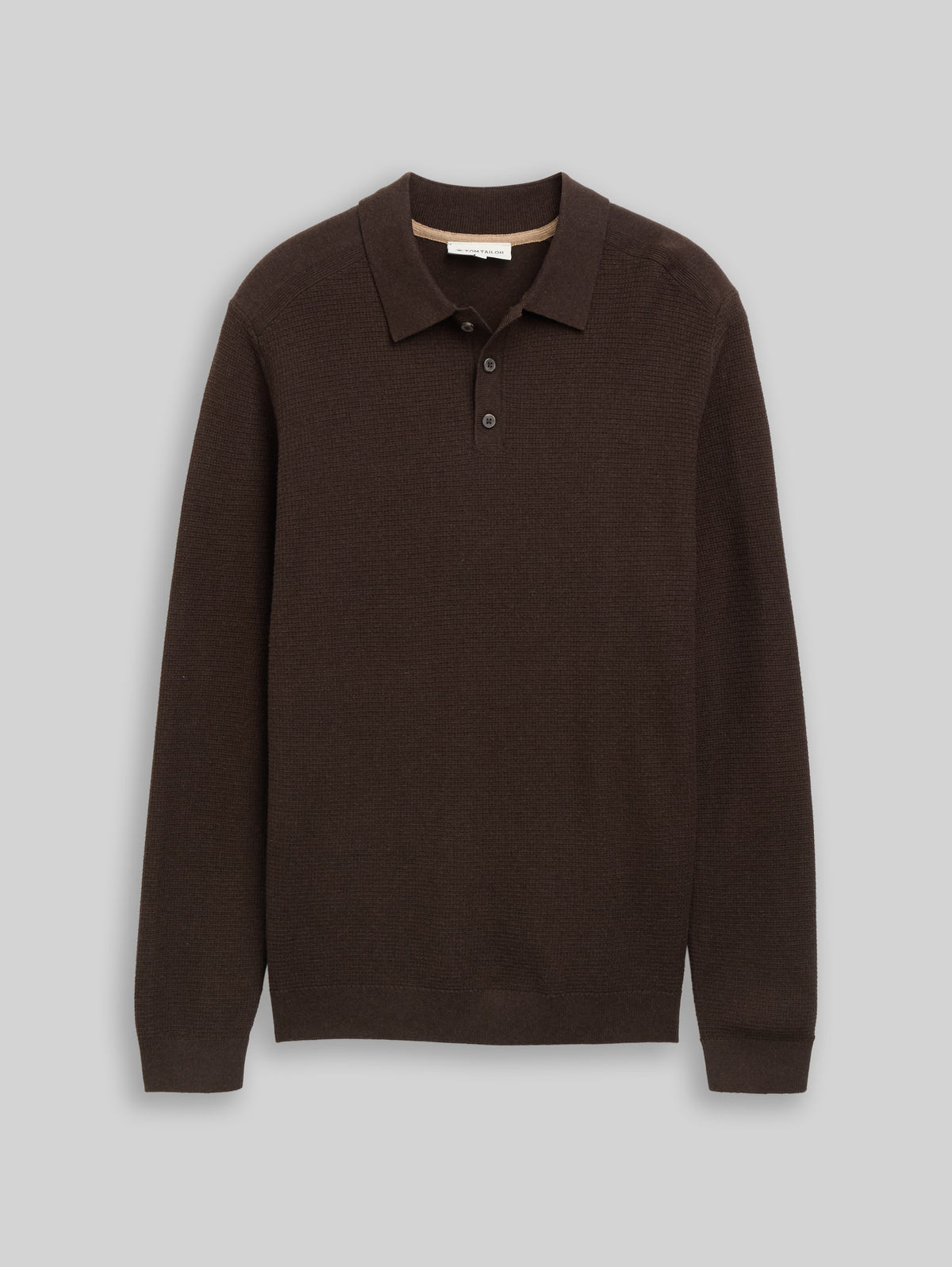 TOM TAILOR - Knitted jumper with polo collar - 1052207