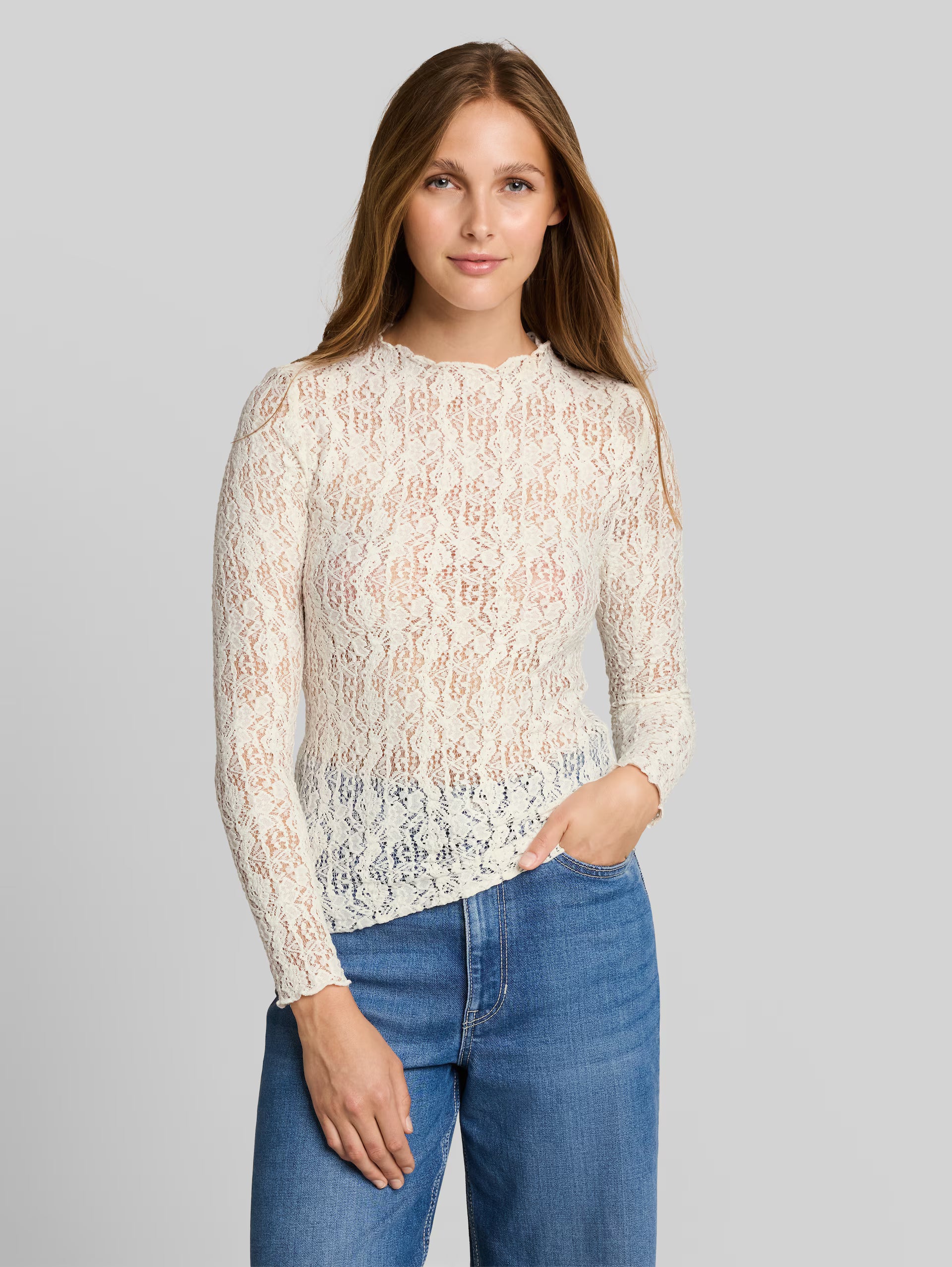 TOM TAILOR - Lace longsleeve T-shirt - 1052538