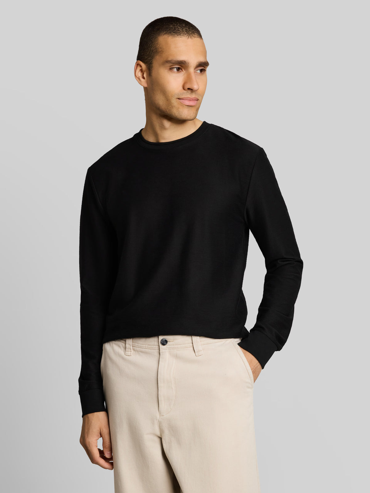 TOM TAILOR - Long-sleeved T-shirt with logo badge - 1052725