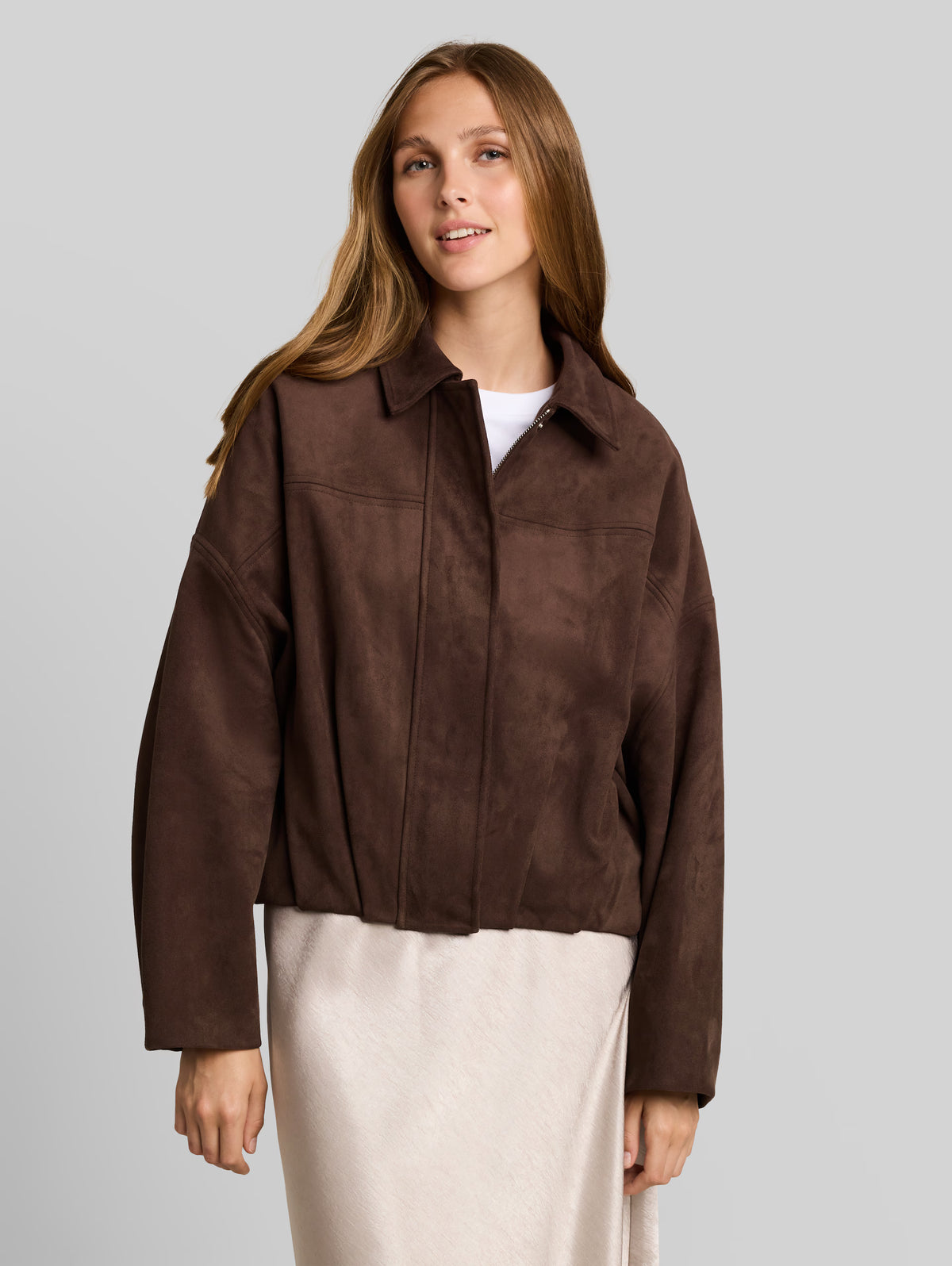 TOM TAILOR - Loose-fit jacket with a suede-effect finish - 1053092
