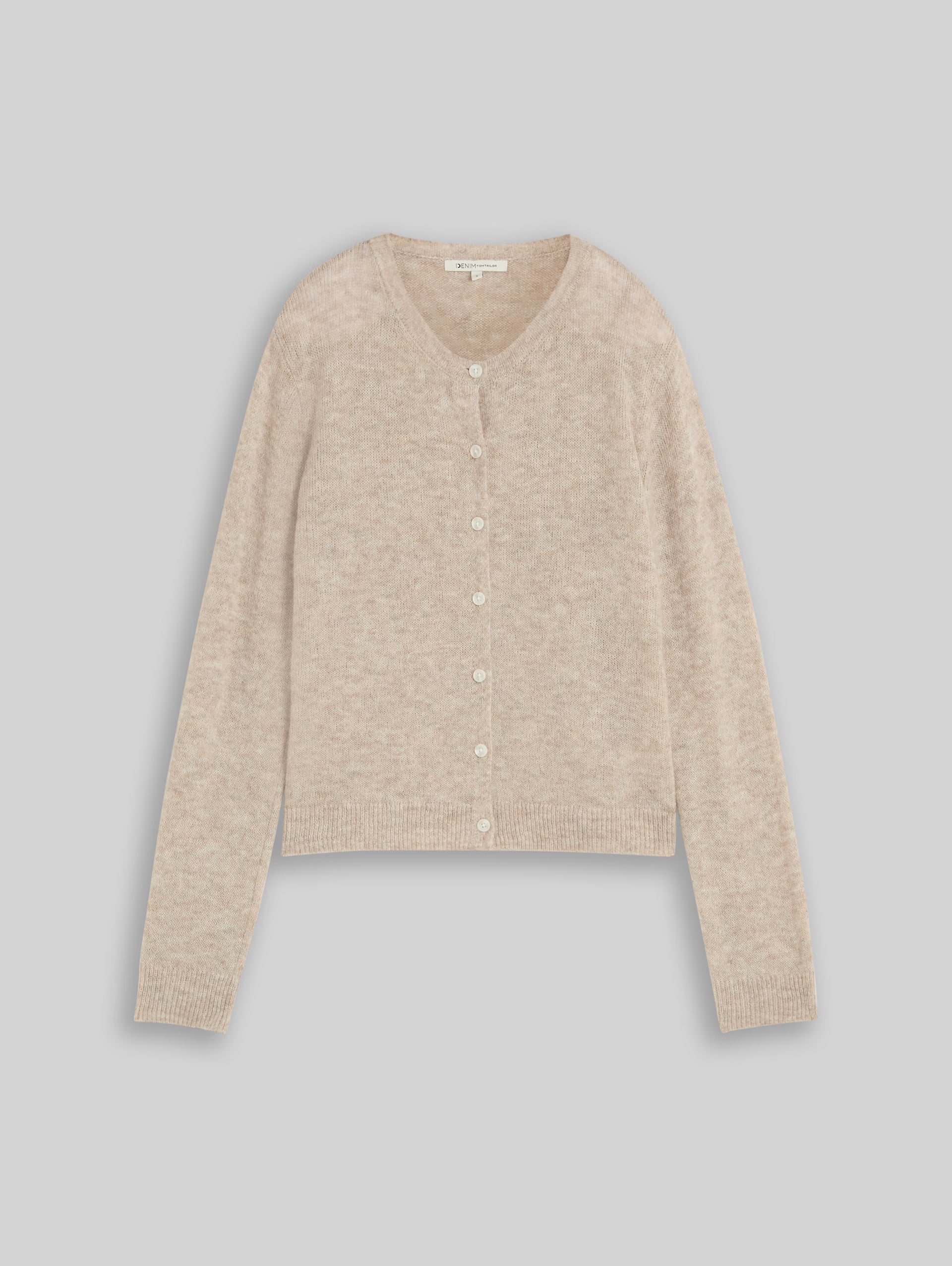 TOM TAILOR - Knit soft crew neck cardigan - 1053480