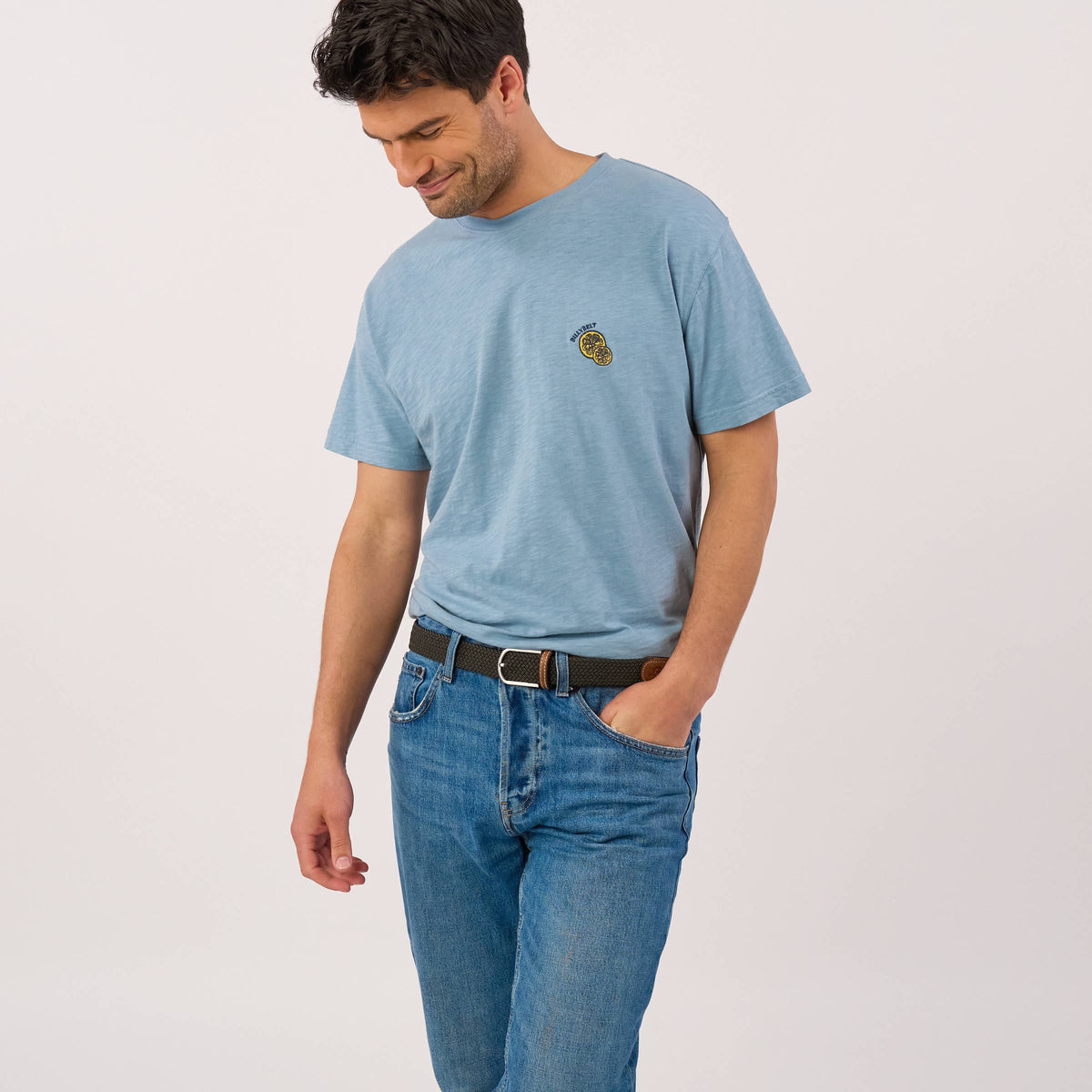 Elastic braided belt - Khaki