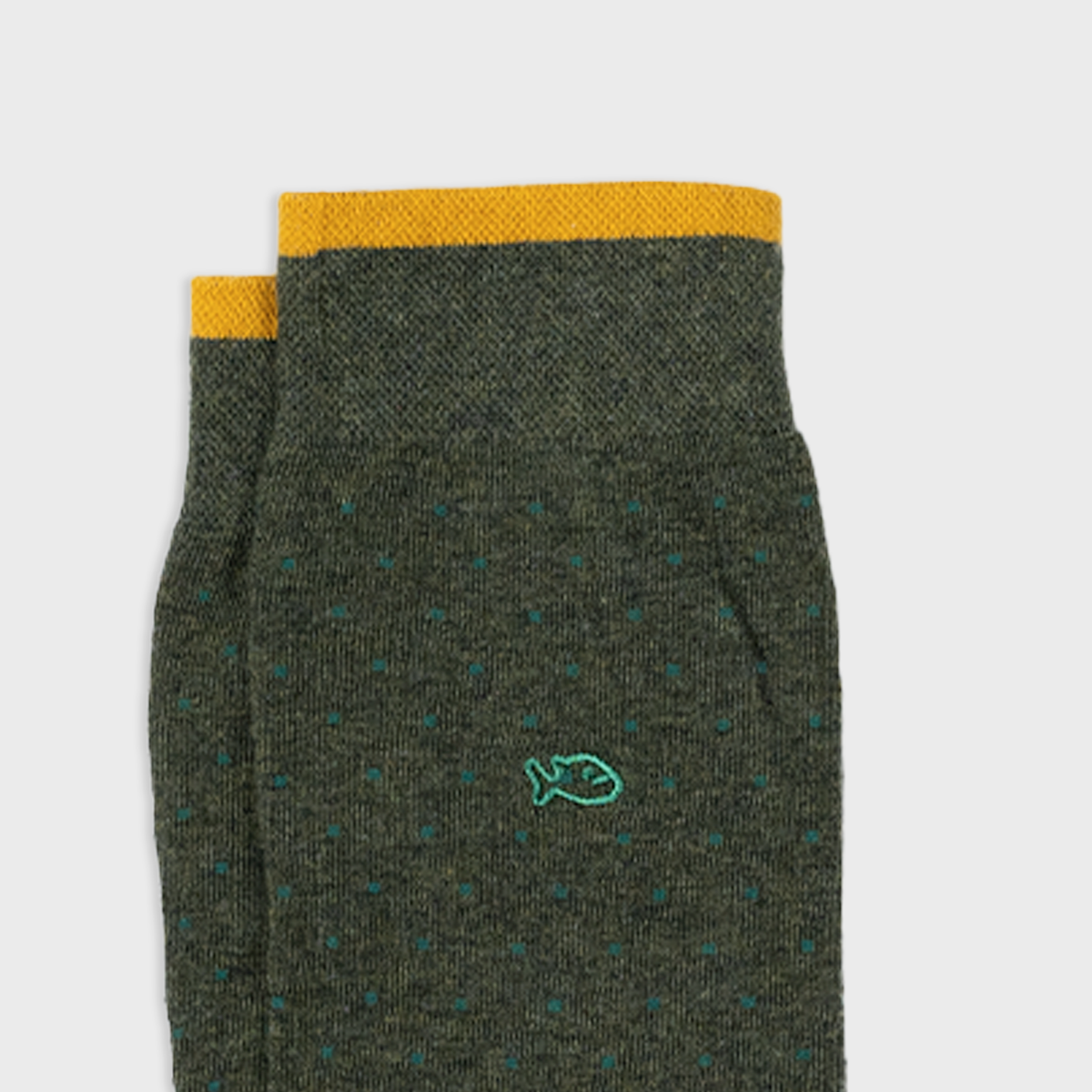 Combed cotton socks - Square khaki