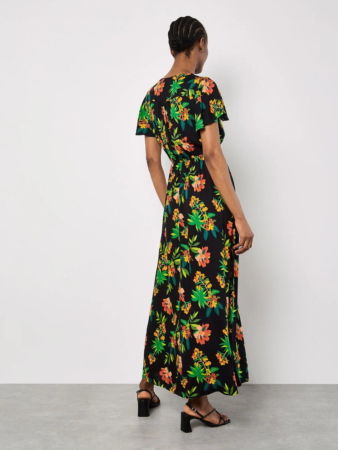 APRICOT - Graphic Tropical Wrap Dress - 964327
