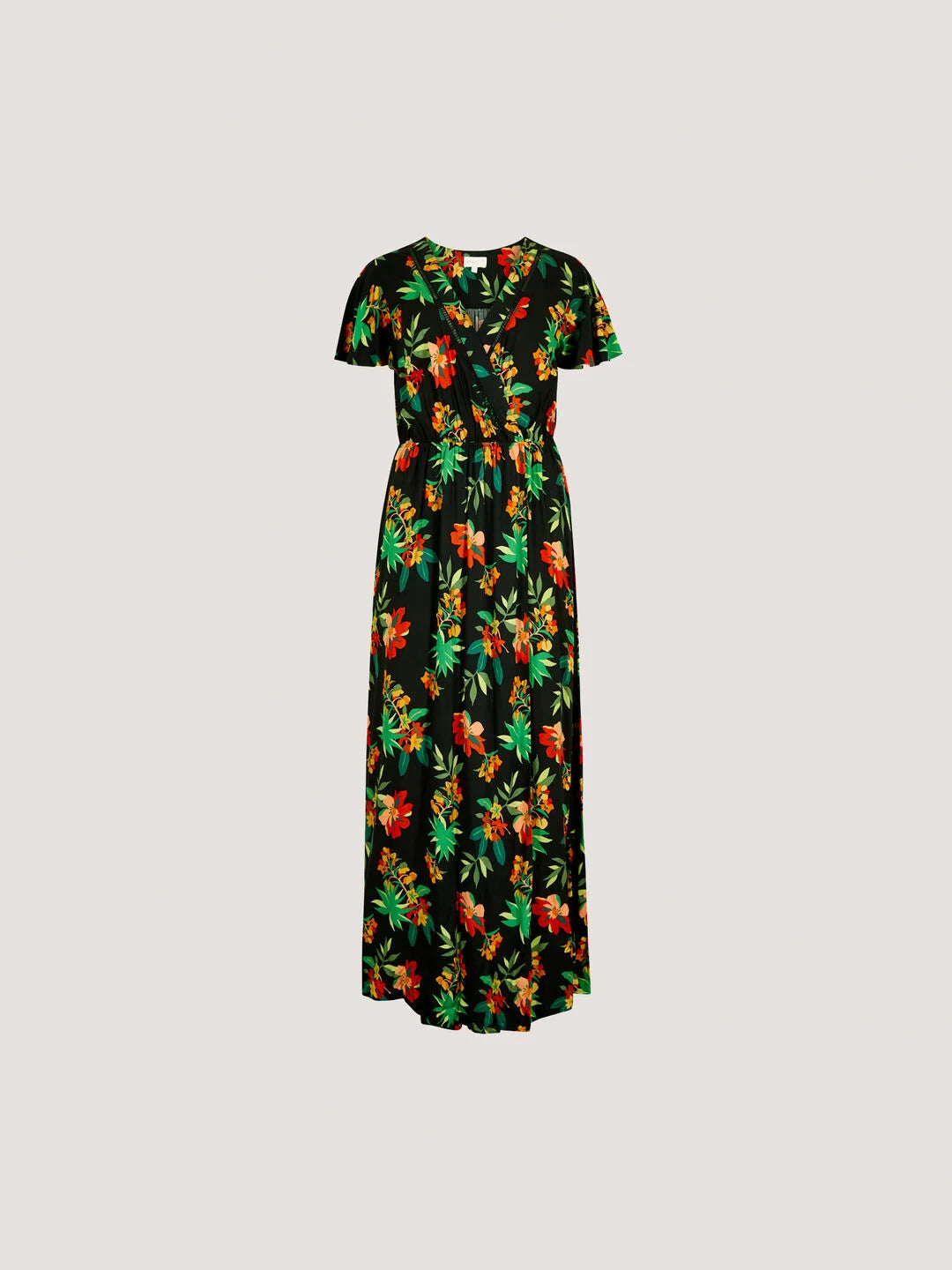 APRICOT - Graphic Tropical Wrap Dress - 964327