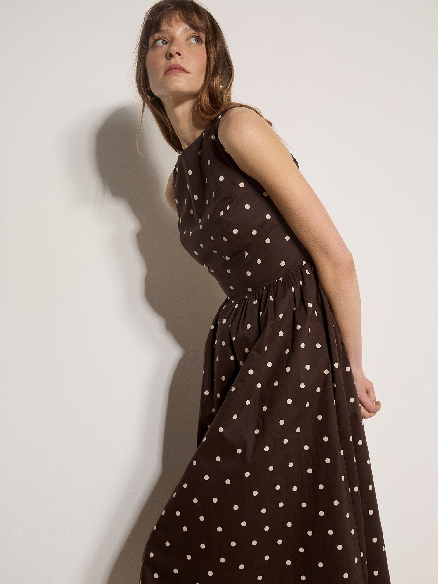 APRICOT - Polka Dot Fit & Flare Dress - X226184