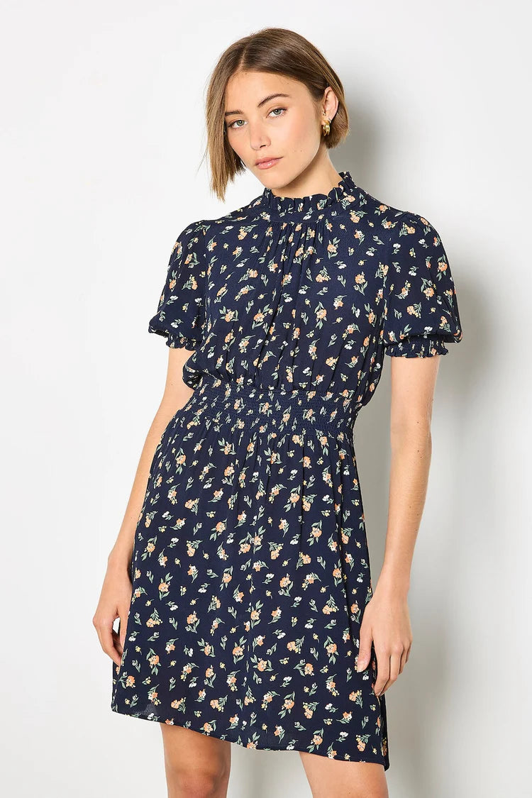 APRICOT - Floating Ditsy Ruffle Mini Dress - X196753