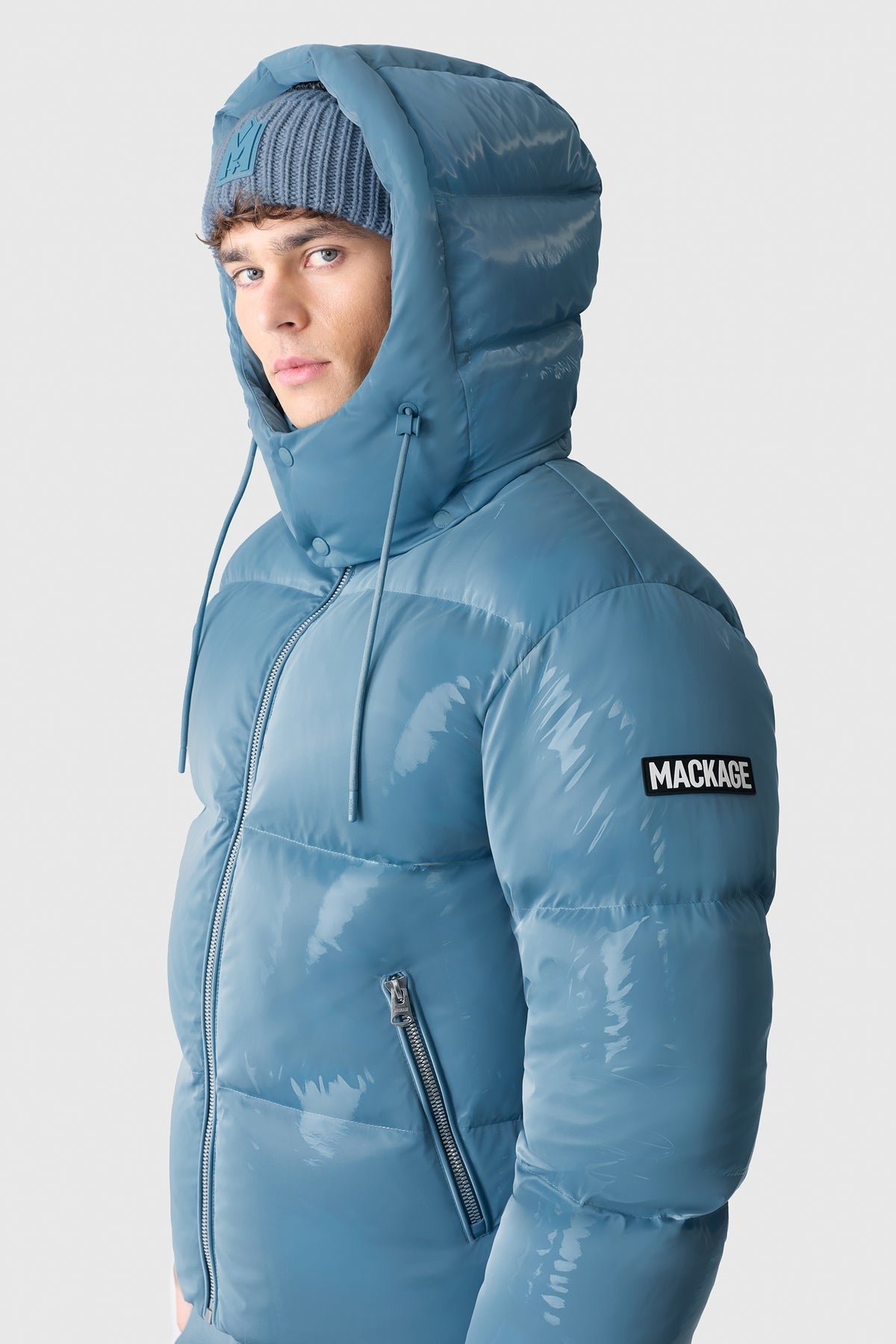 MACKAGE KENT-GLO - High-Gloss Hooded Down Jacket - Boutique Bubbles