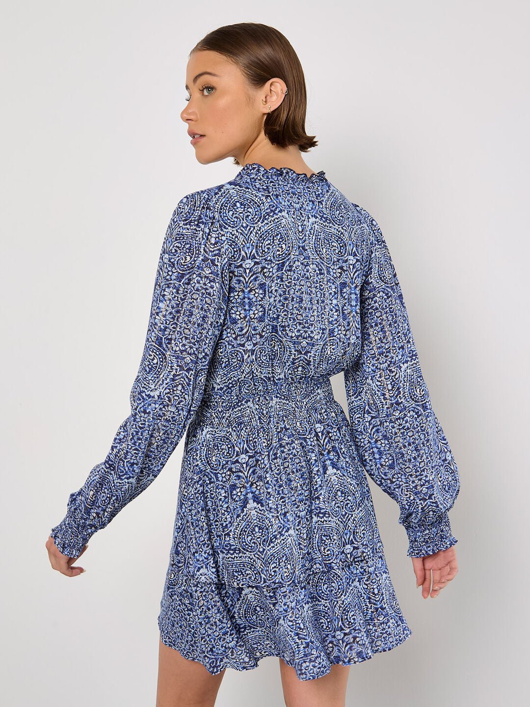 APRICOT - Batik Print Tiered Mini Dress - 934931 - Boutique Bubbles