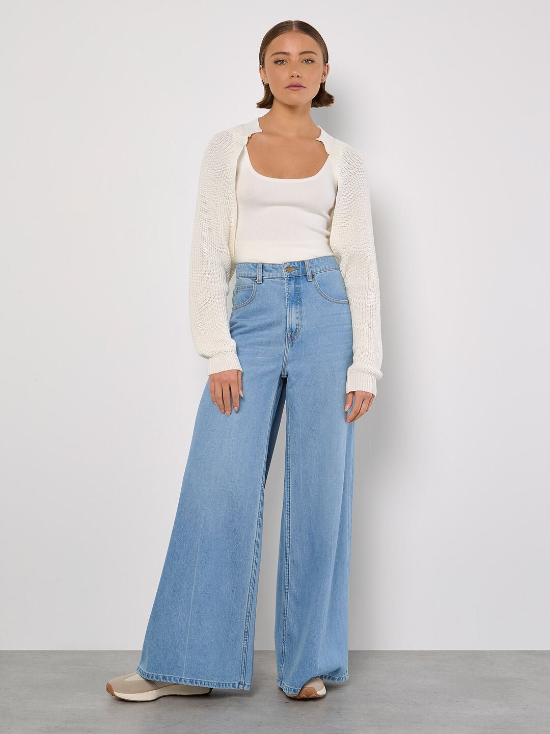 APRICOT - Batwing Cropped Cardigan - 945319 - Boutique Bubbles