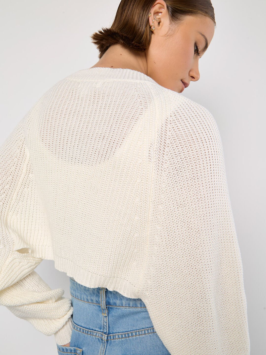 APRICOT - Batwing Cropped Cardigan - 945319 - Boutique Bubbles