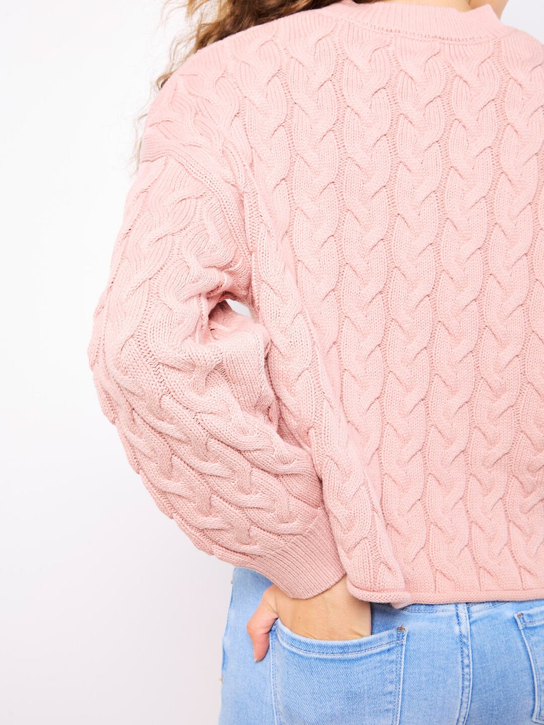 APRICOT - Cotton Blend Cable Knit Jumper - 967243 - Boutique Bubbles