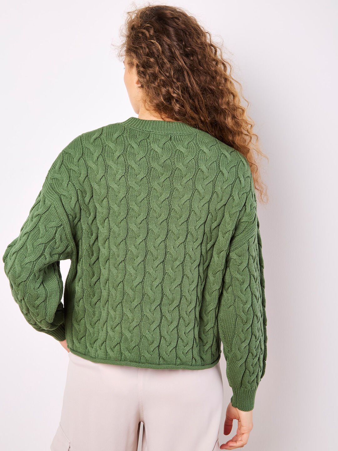 APRICOT - Cotton Blend Cable Knit Jumper - 967311 - Boutique Bubbles