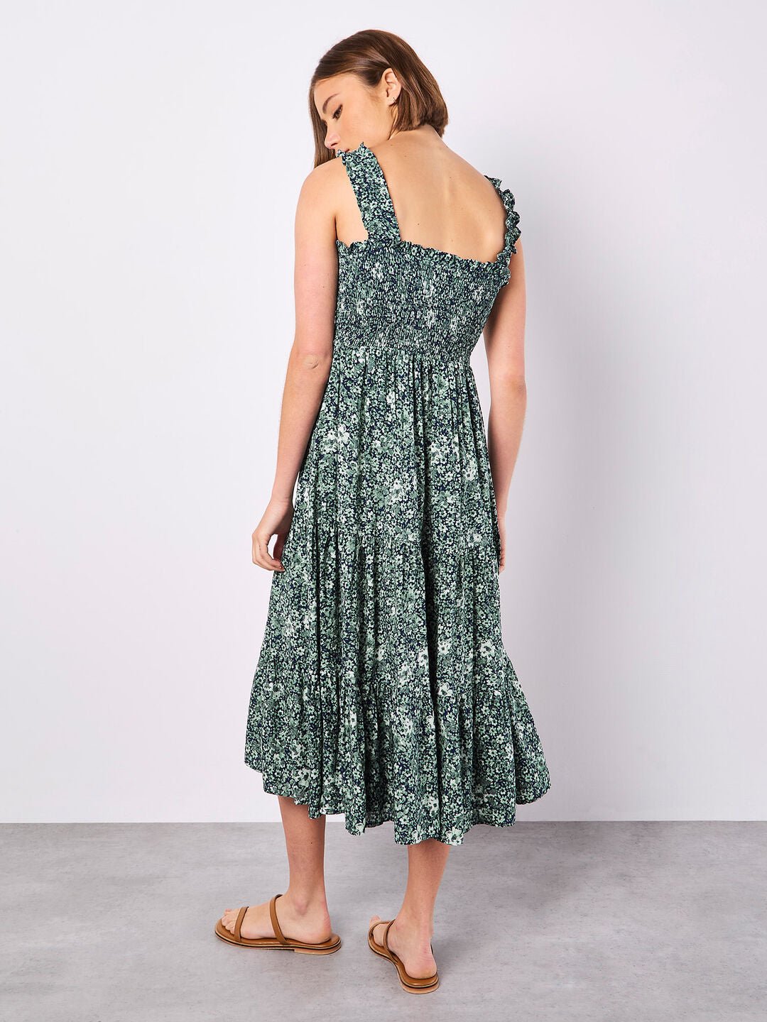 APRICOT - Ditsy Floral Midi Dress - 951273 - Boutique Bubbles