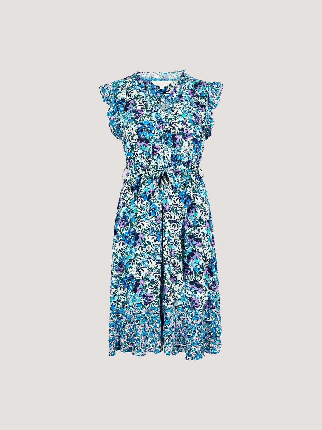 APRICOT - Ditsy Floral Ruffle Mini Dress - 963788 - Boutique Bubbles