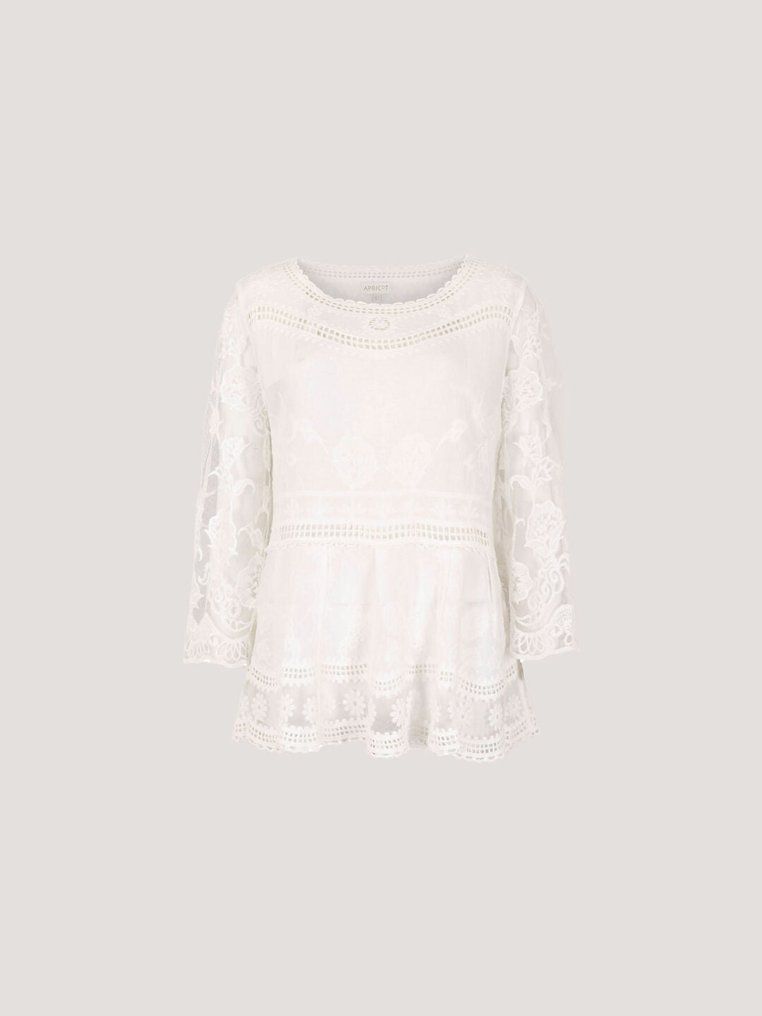 APRICOT - Embroidered Mesh Oversized Top - 945104 - Boutique Bubbles