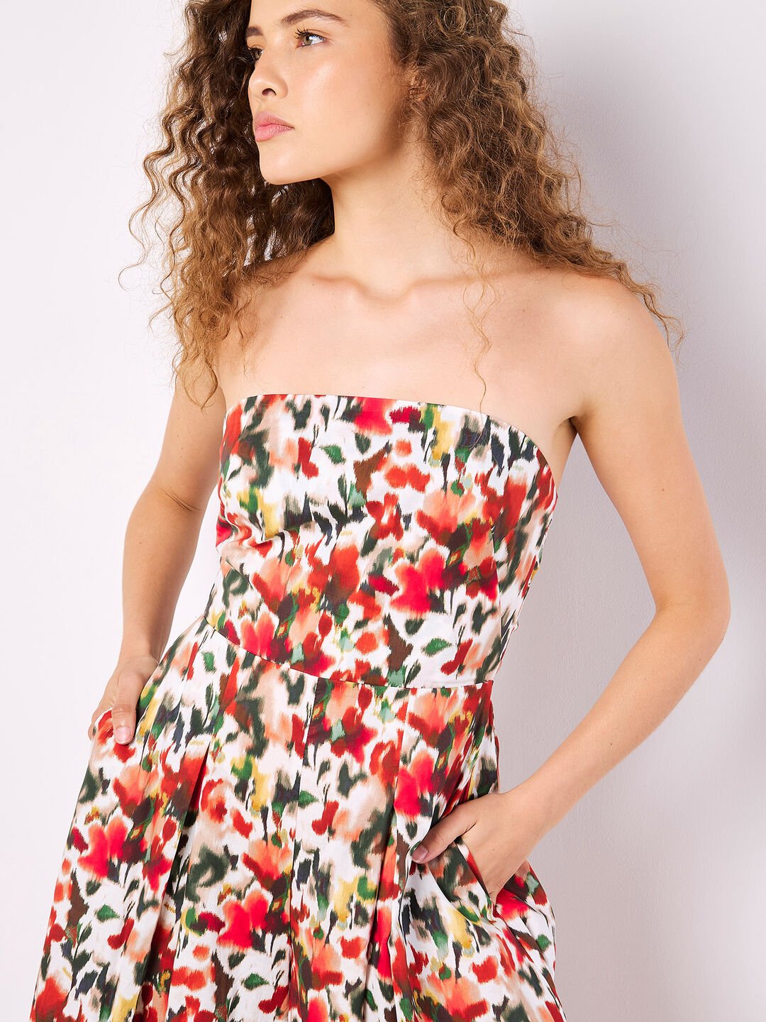 APRICOT - Floral Ikat Palazzo Jumpsuit - 965010 - Boutique Bubbles