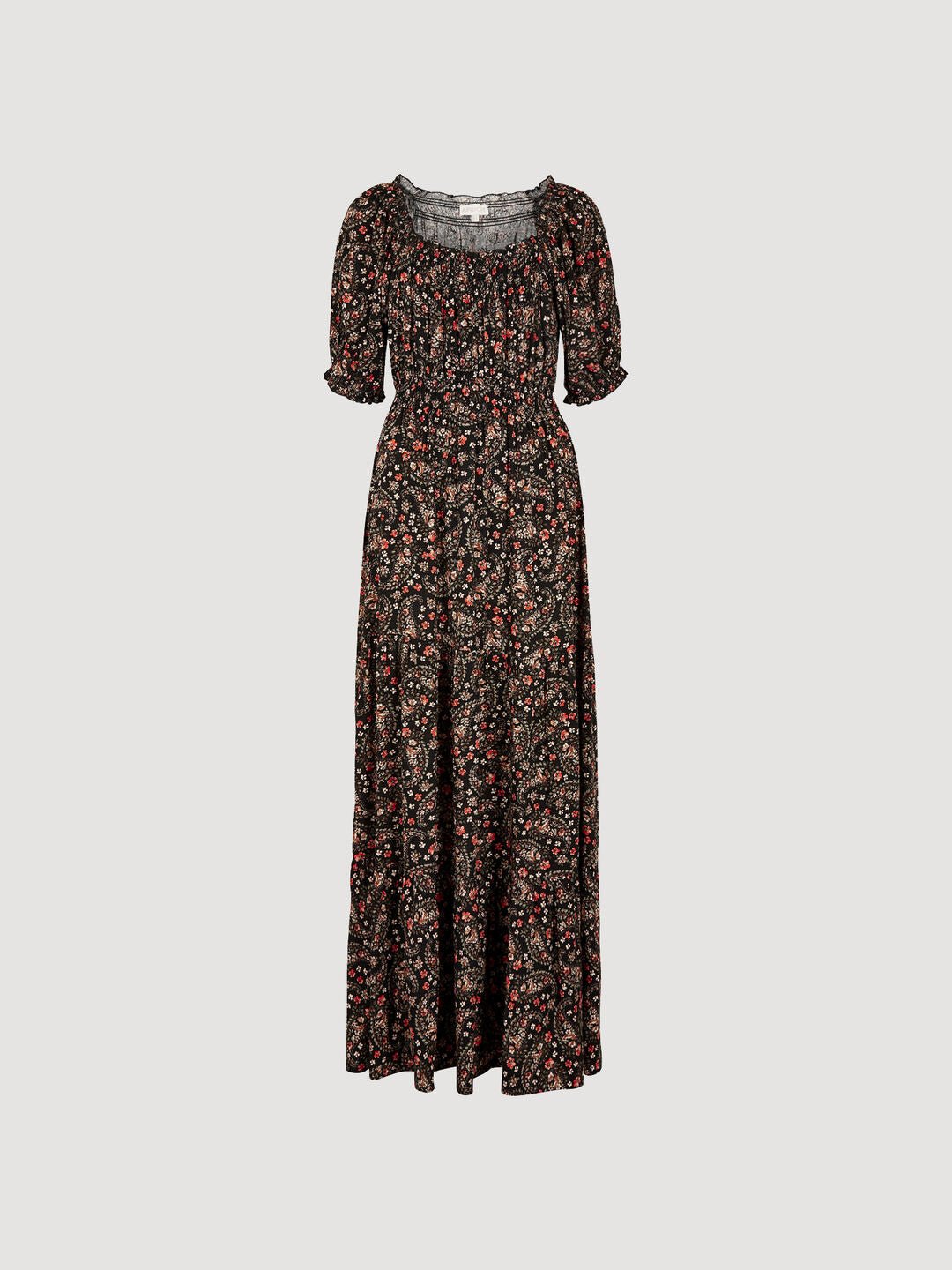APRICOT - Floral Paisley Milkmaid Maxi Dress - 940192 - Boutique Bubbles