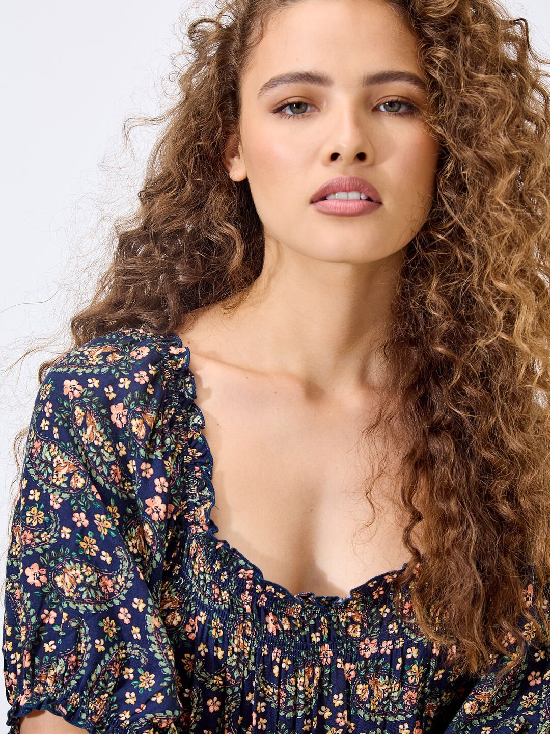 APRICOT - Floral Paisley Milkmaid Maxi Dress - 940260 - Boutique Bubbles