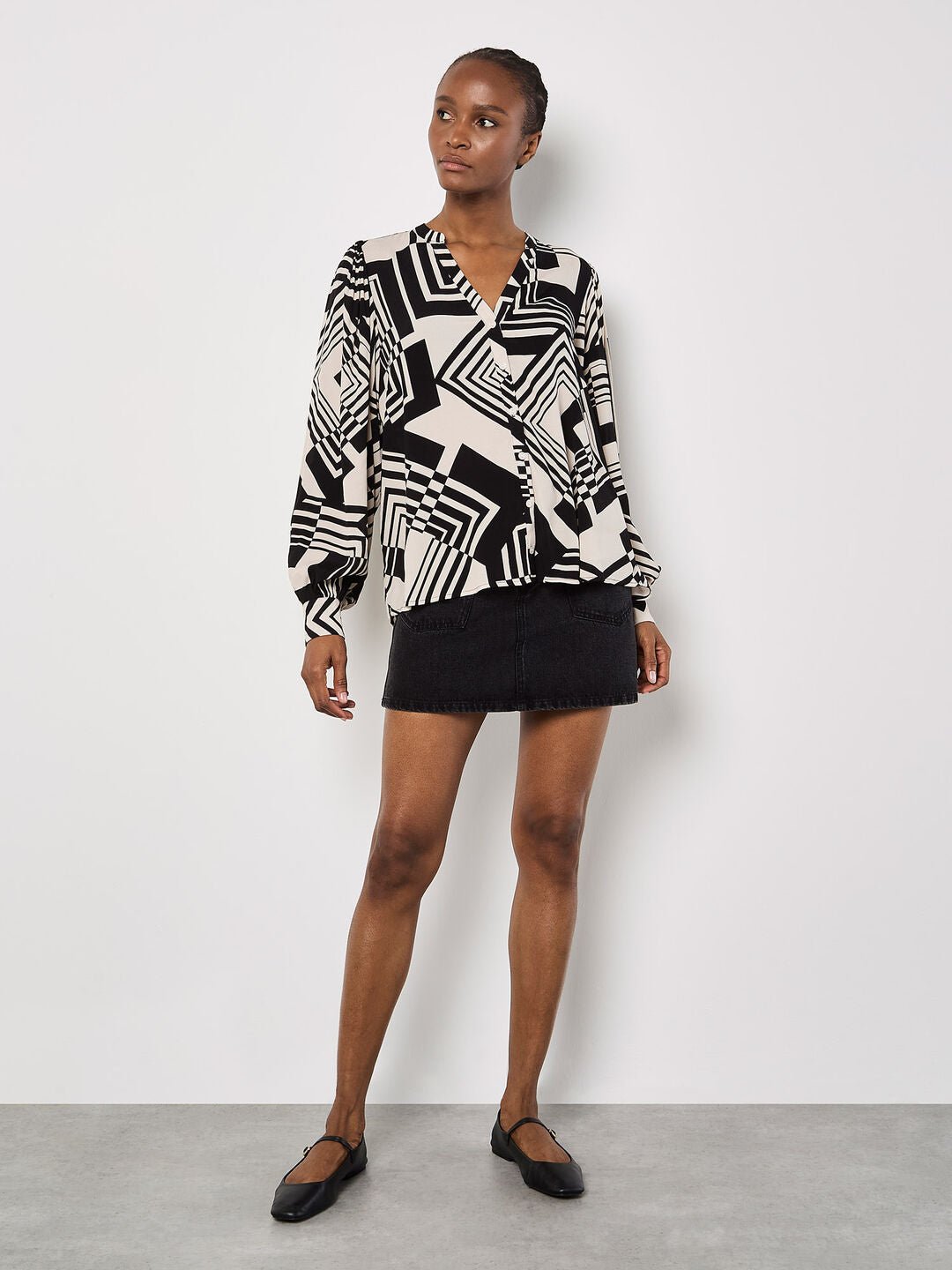 APRICOT - Geo Squares Shirt - 934061 - Boutique Bubbles