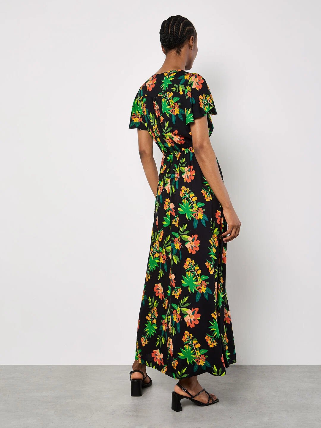 APRICOT - Graphic Tropical Wrap Dress - 964327 - Boutique Bubbles