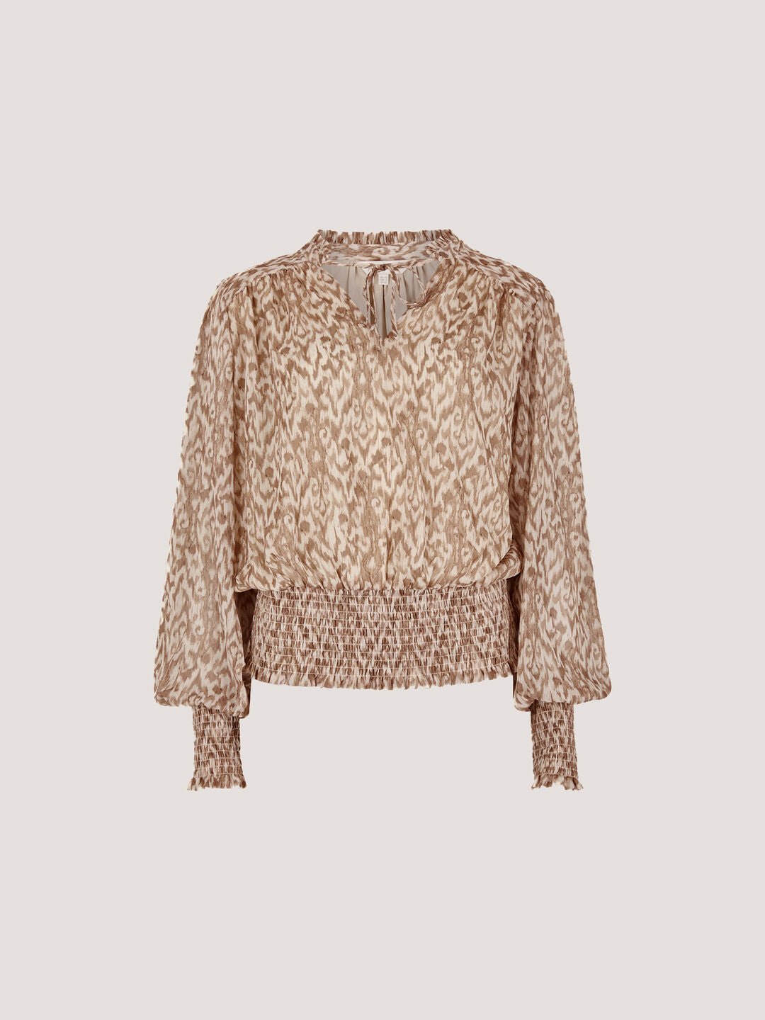 APRICOT - Ikat Swirl Shimmer Chiffon Top - 946064 - Boutique Bubbles