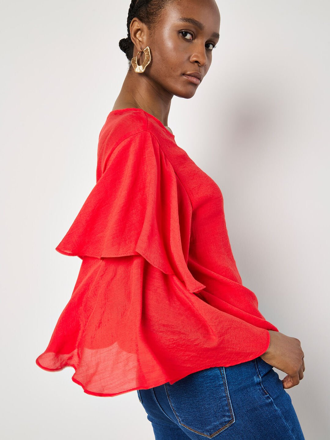 APRICOT - Layered Sleeve Top - 937307 - Boutique Bubbles