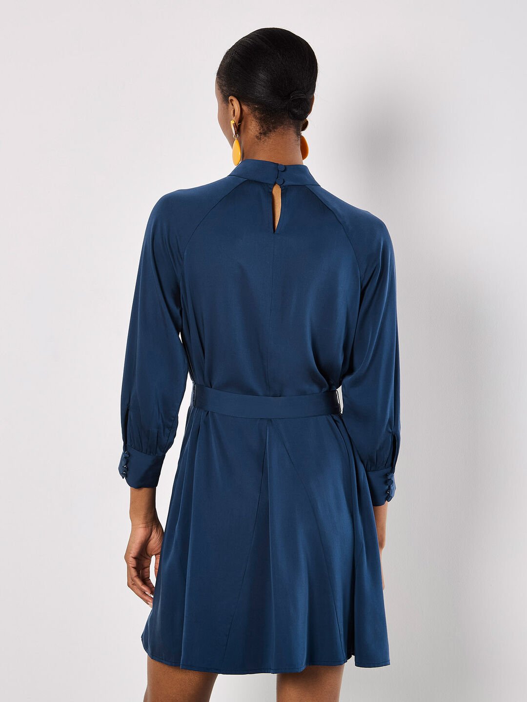 APRICOT - Mock Neck Swing Mini Dress - 956803 - Boutique Bubbles