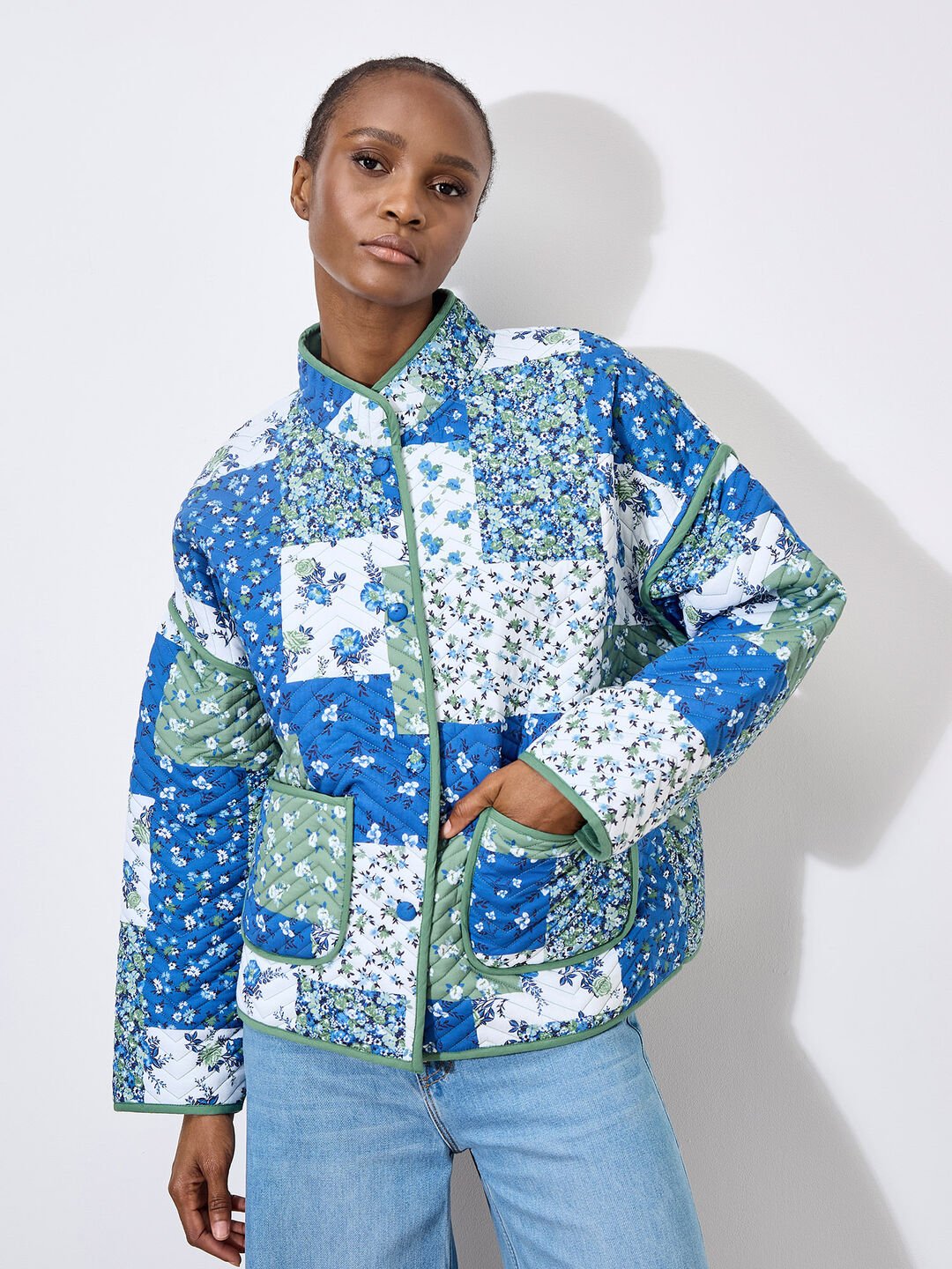 APRICOT - Patchwork Quilted Reversible Jacket - 956384 - Boutique Bubbles