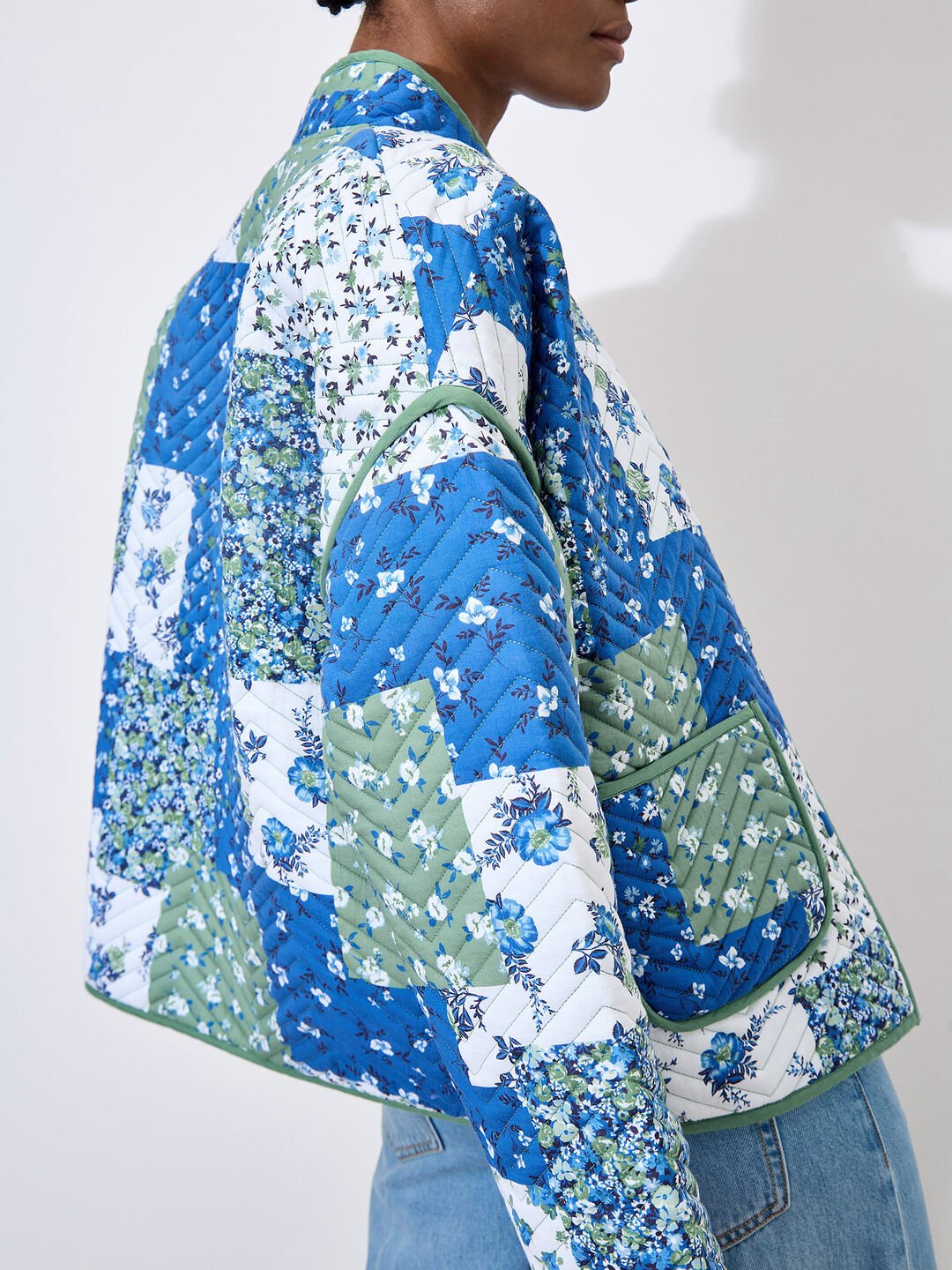 APRICOT - Patchwork Quilted Reversible Jacket - 956384 - Boutique Bubbles