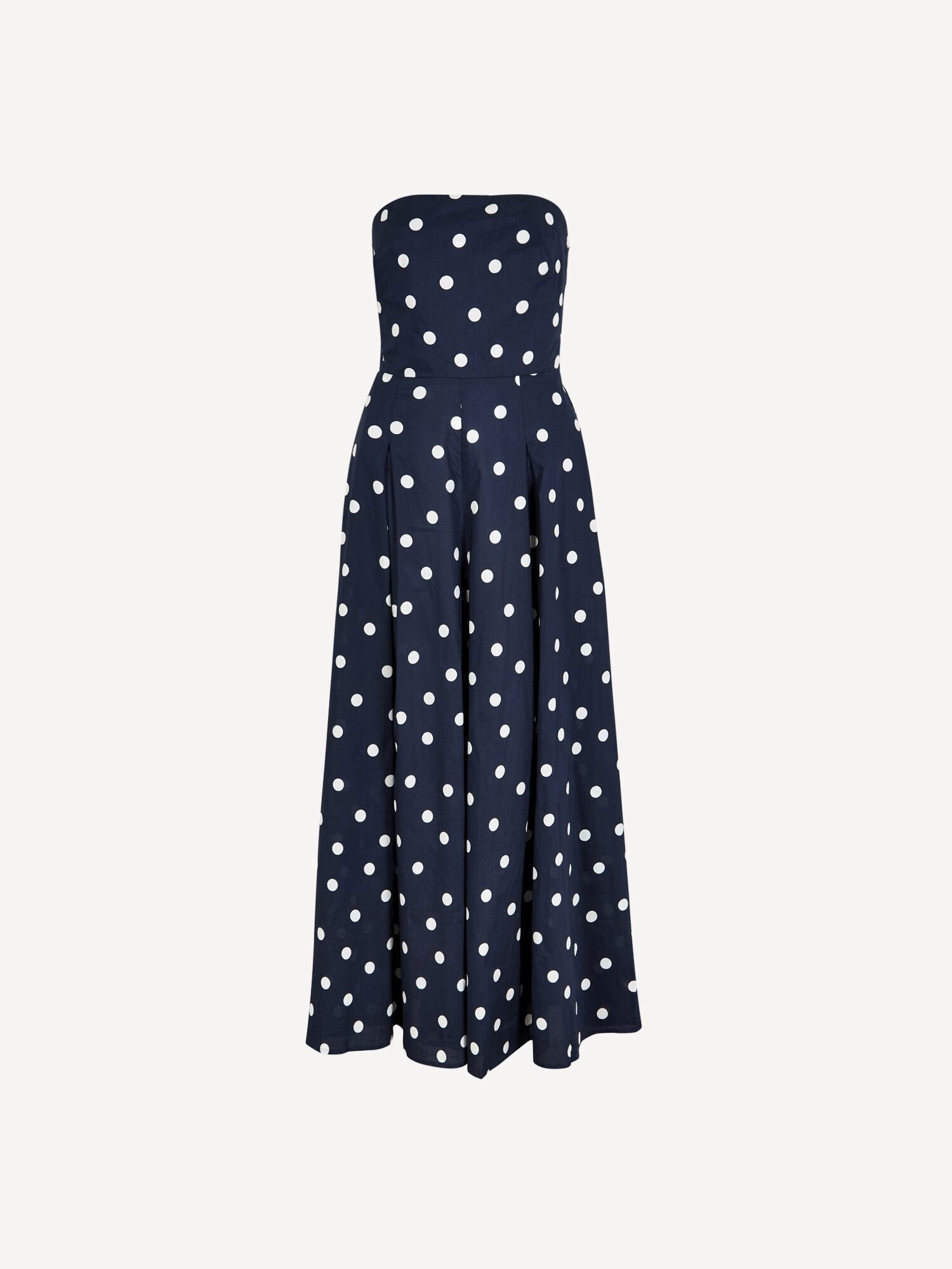 APRICOT - Polka Dot Bow Back Wide - Leg Jumpsuit - X164165 - Boutique Bubbles