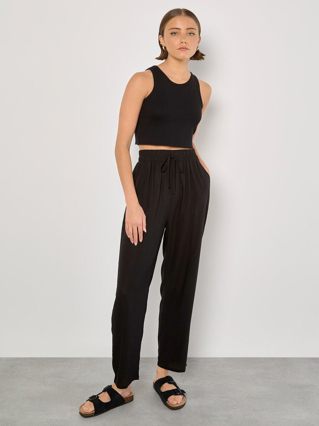 APRICOT - Racer Knitted Crop Top - 944893 - Boutique Bubbles