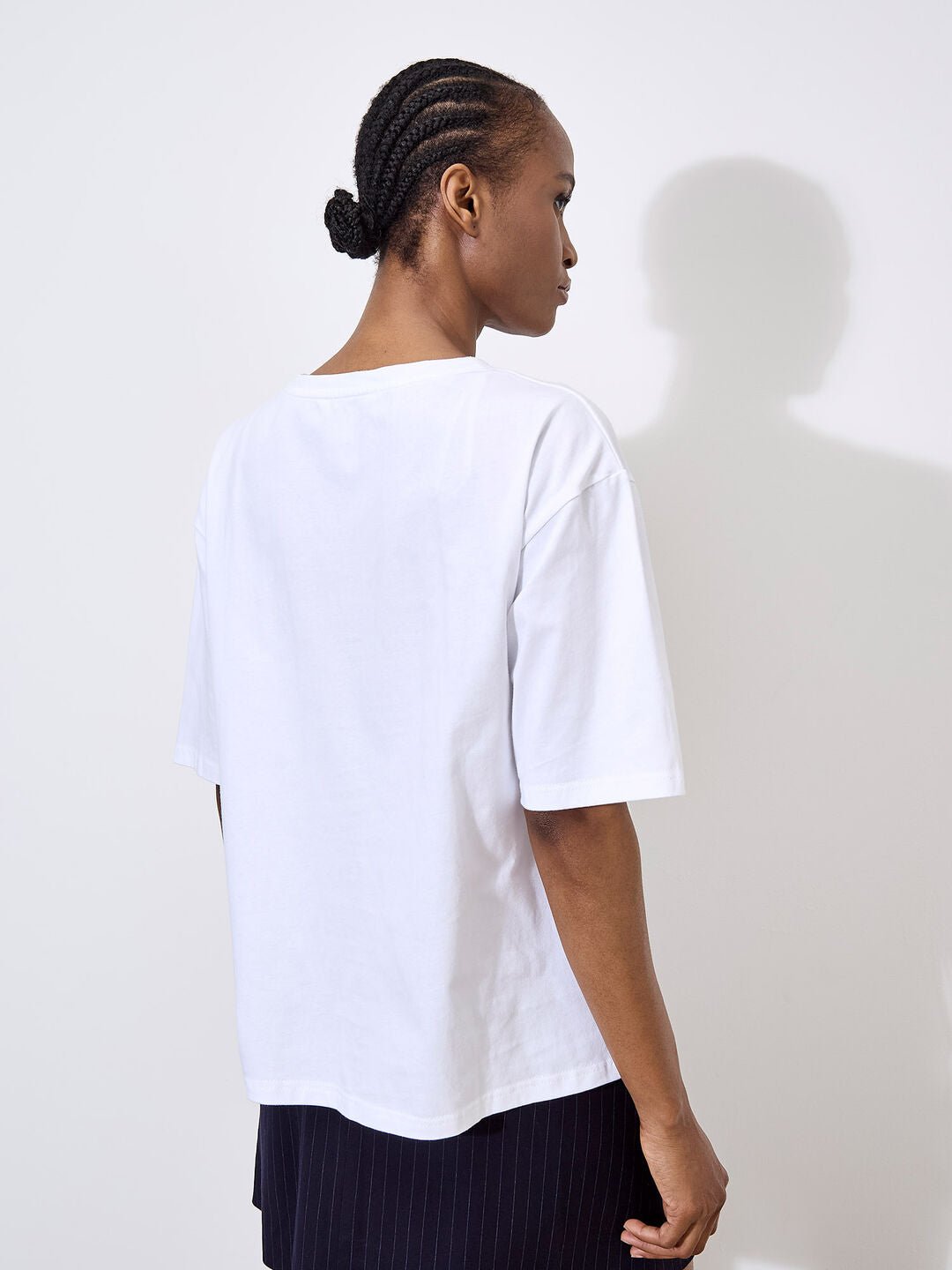 APRICOT - Rhinestone Queen Cotton T-Shirt - 951655 - Boutique Bubbles