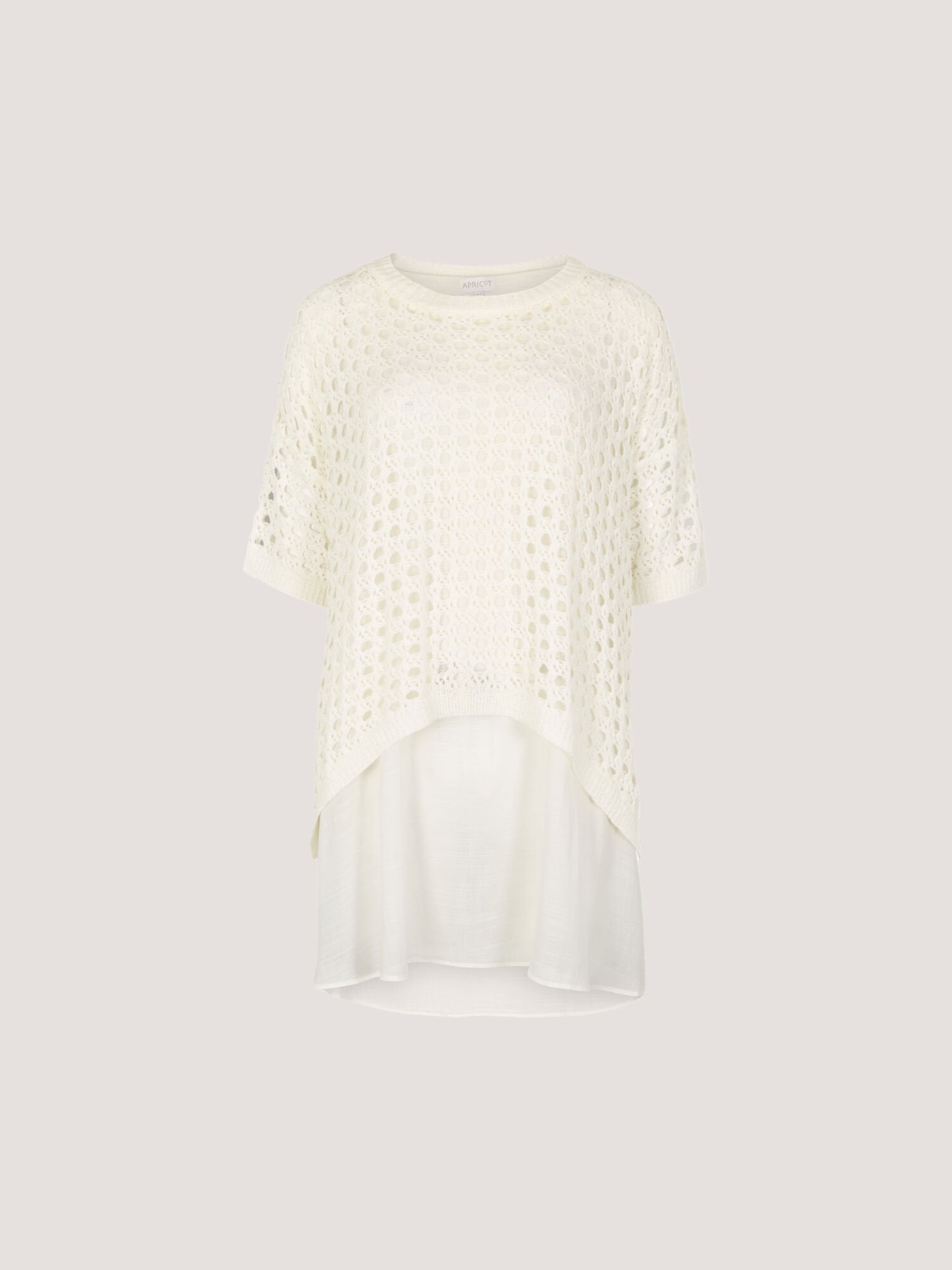 APRICOT - Shimmer Mesh Layered Tunic Top - X193943 - Boutique Bubbles