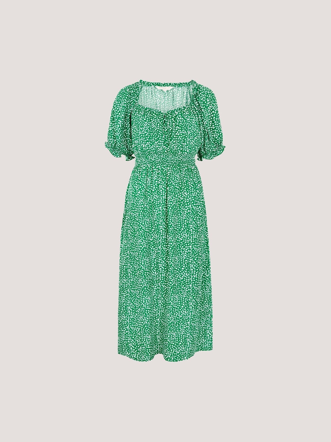 APRICOT - Spot Print Milkmaid Midi Dress - 950214 - Boutique Bubbles