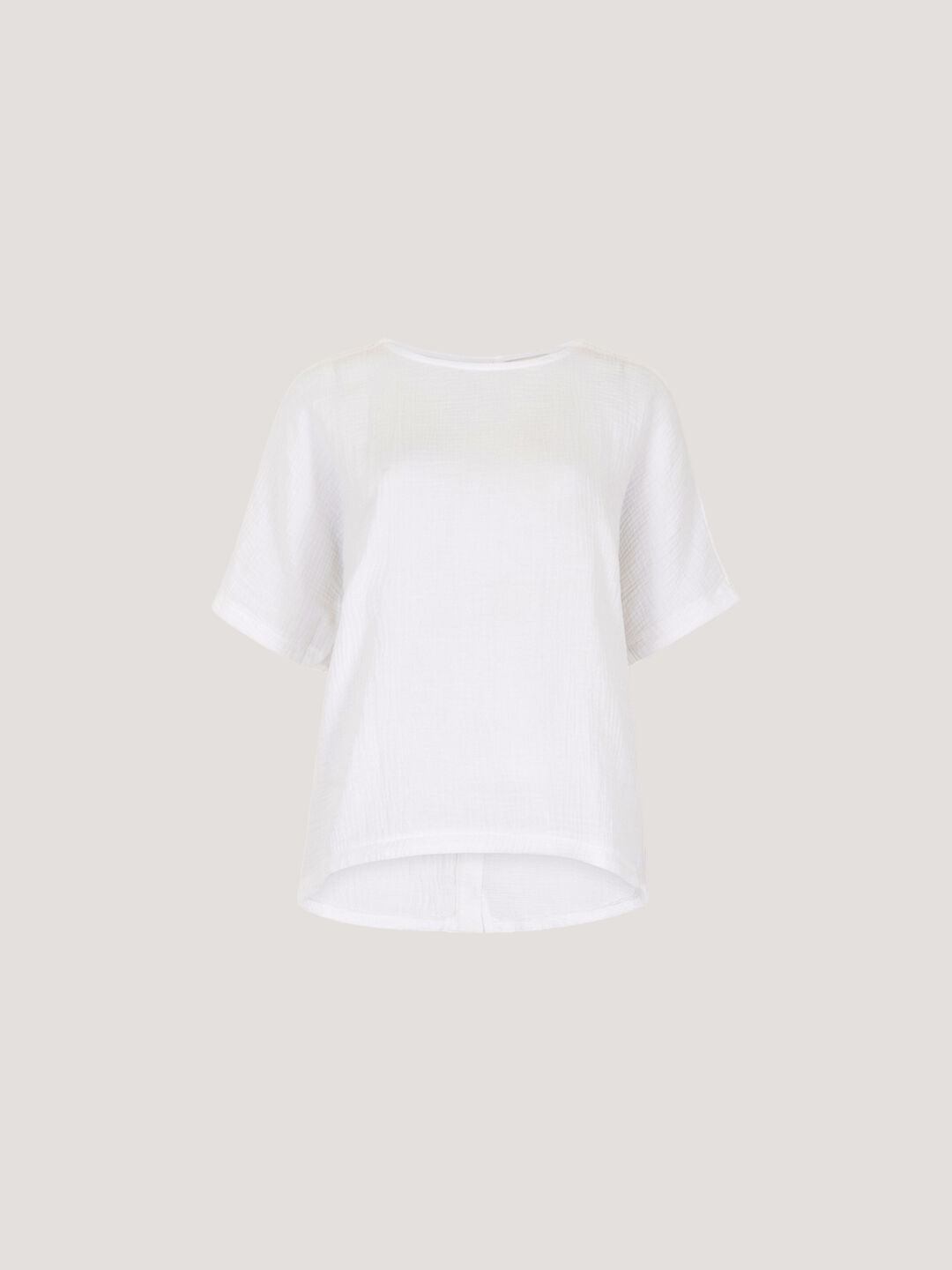 APRICOT - Textured Cotton Button Back T-Shirt - 949102 - Boutique Bubbles