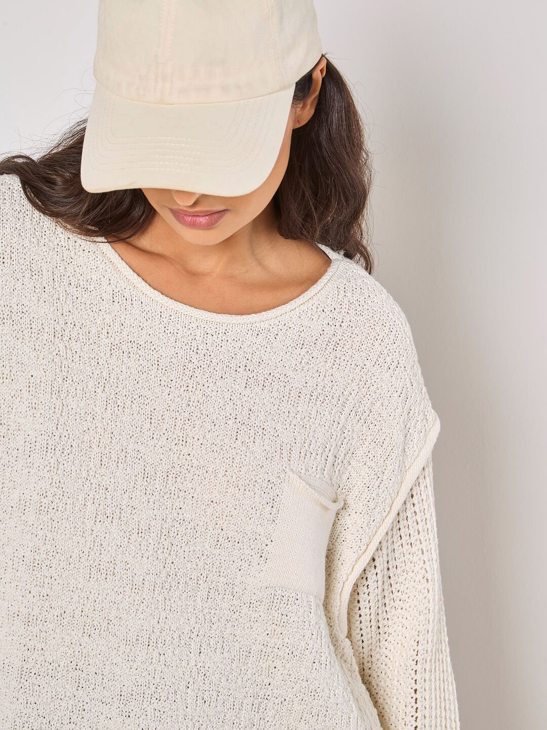 APRICOT - Textured Knit Oversized Jumper - 936843 - Boutique Bubbles