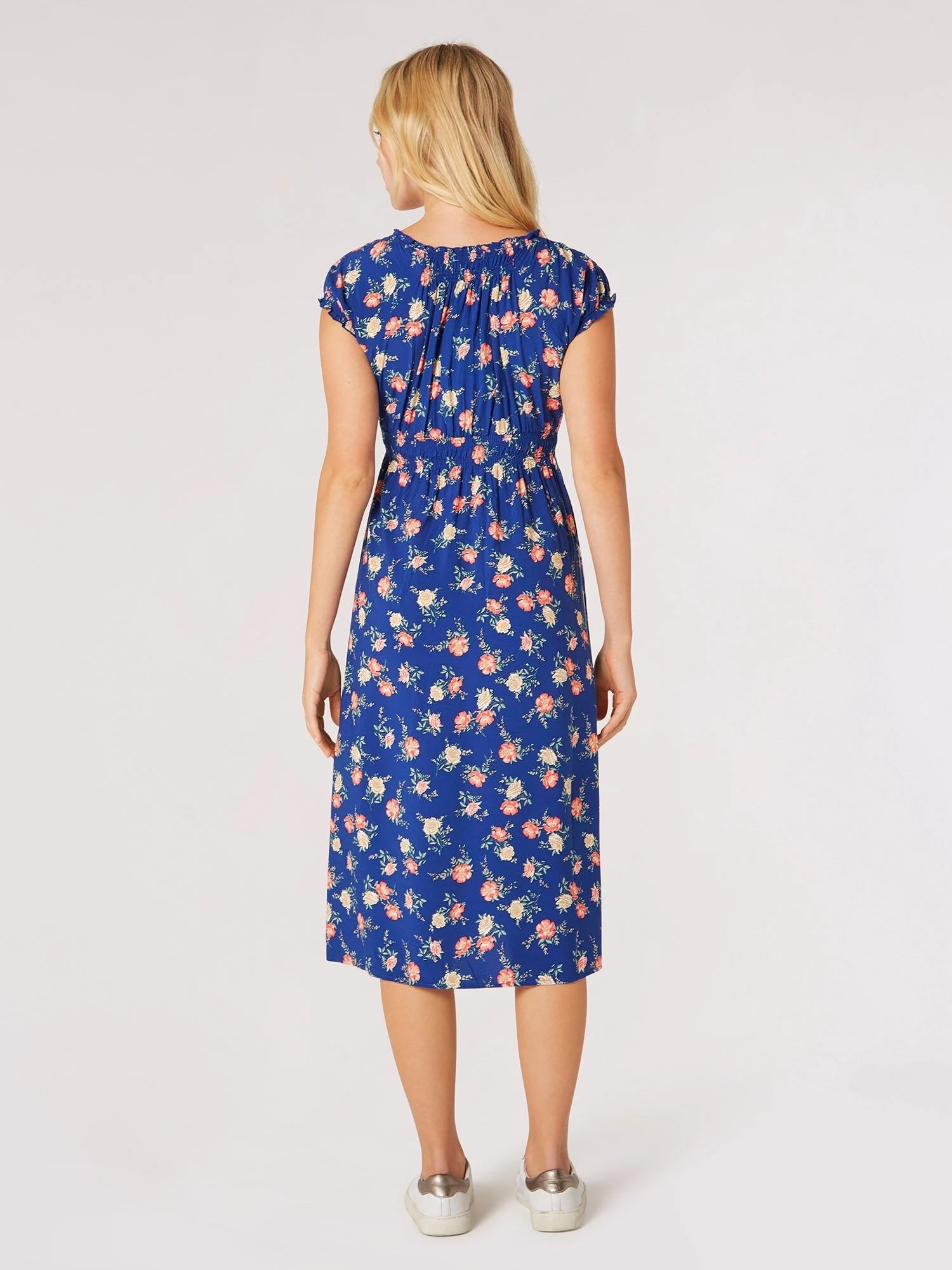 APRICOT - Vintage Rose Milkmaid Midi Dress - 861091 - Boutique Bubbles