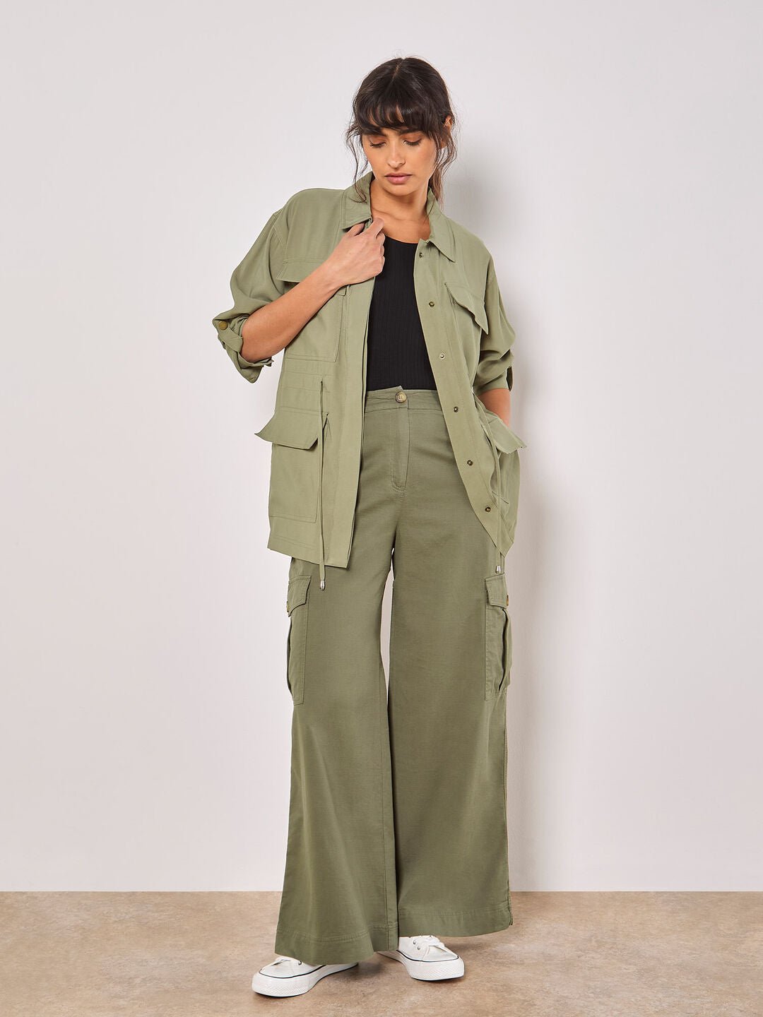 APRICOT - Wide Leg Chino Trousers - 956735 - Boutique Bubbles