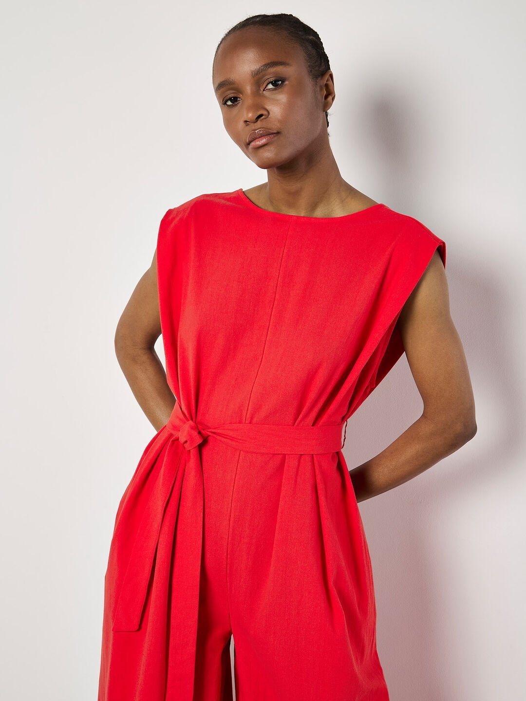 APRICOT - Wide Leg Cotton Jumpsuit - 945173 - Boutique Bubbles