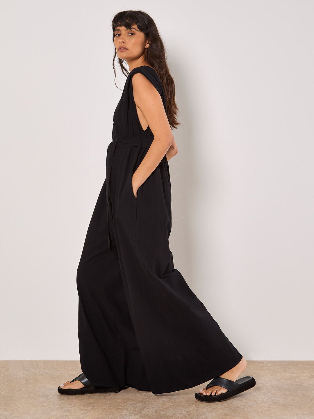 APRICOT - Wide Leg Cotton Jumpsuit - 945241 - Boutique Bubbles