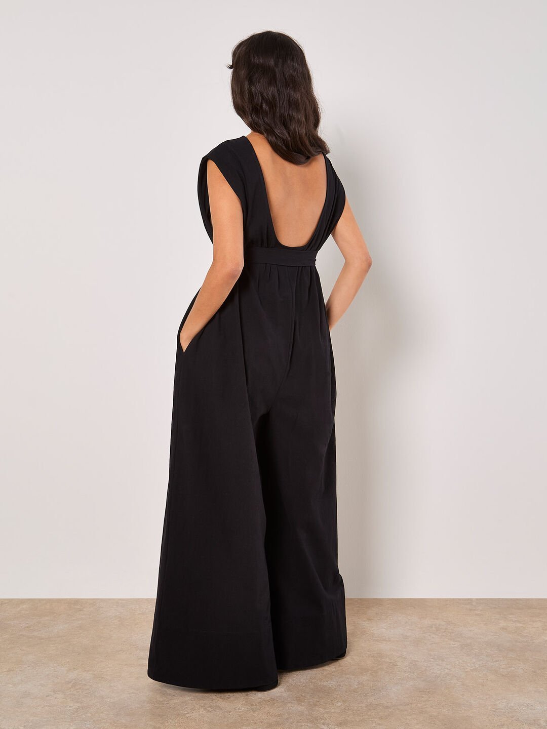 APRICOT - Wide Leg Cotton Jumpsuit - 945241 - Boutique Bubbles