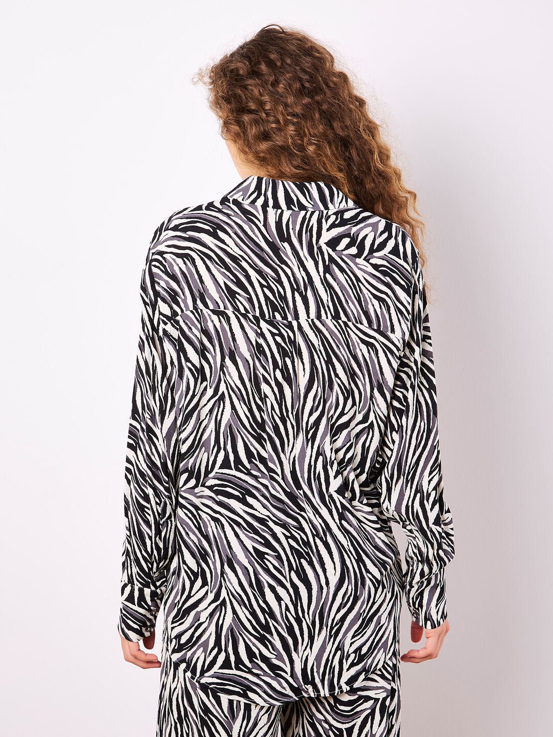 APRICOT - Zebra Print High - Low Shirt - 939554 - Boutique Bubbles