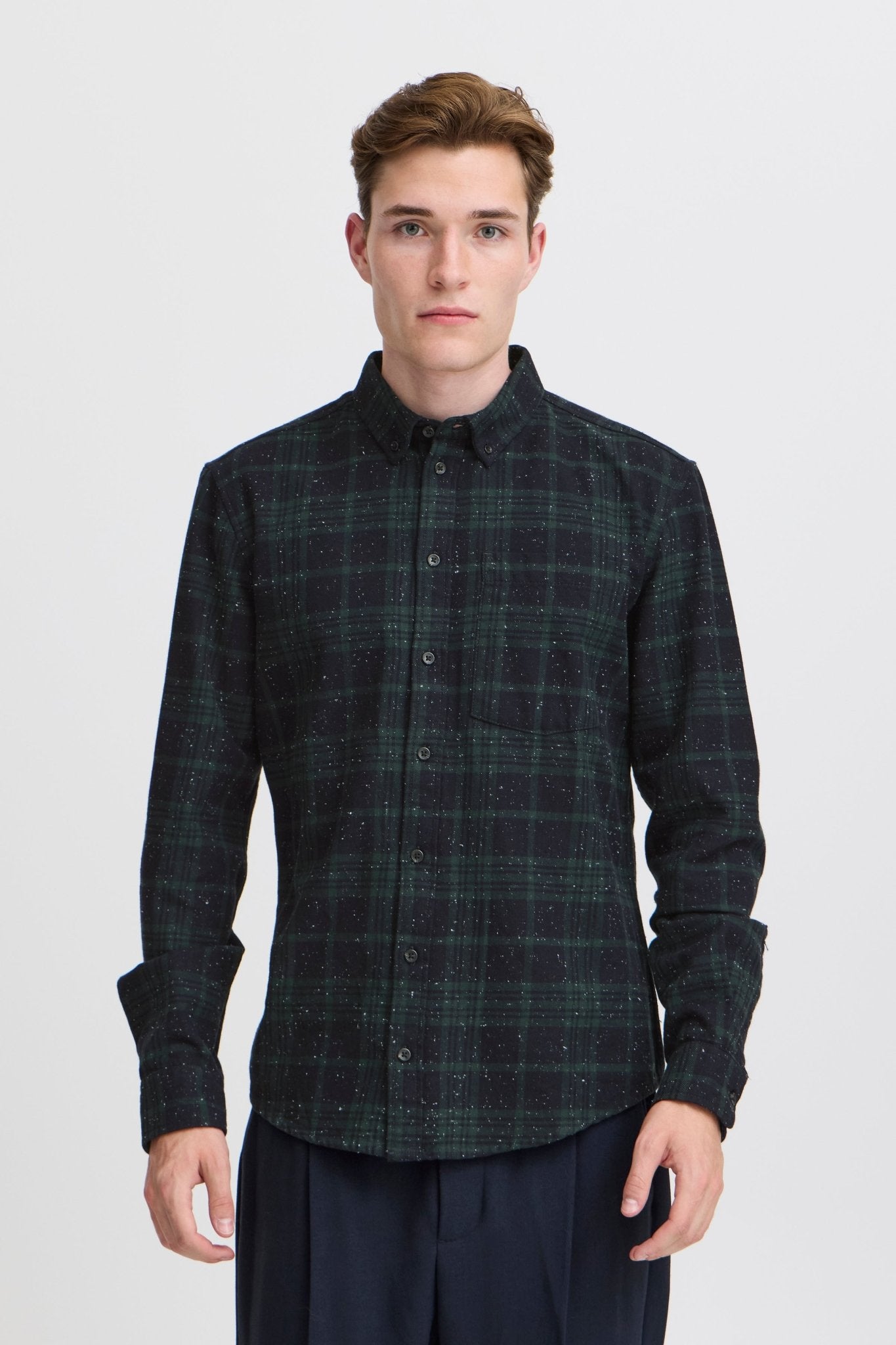CASUAL FRIDAY - CFANTON LS Checked Nep Yarn Shirt - 20505291 - Boutique Bubbles