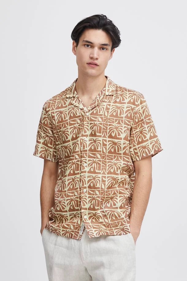 CASUAL FRIDAY - CFAnton SS AOP Palm Shirt - 20505079 - Boutique Bubbles