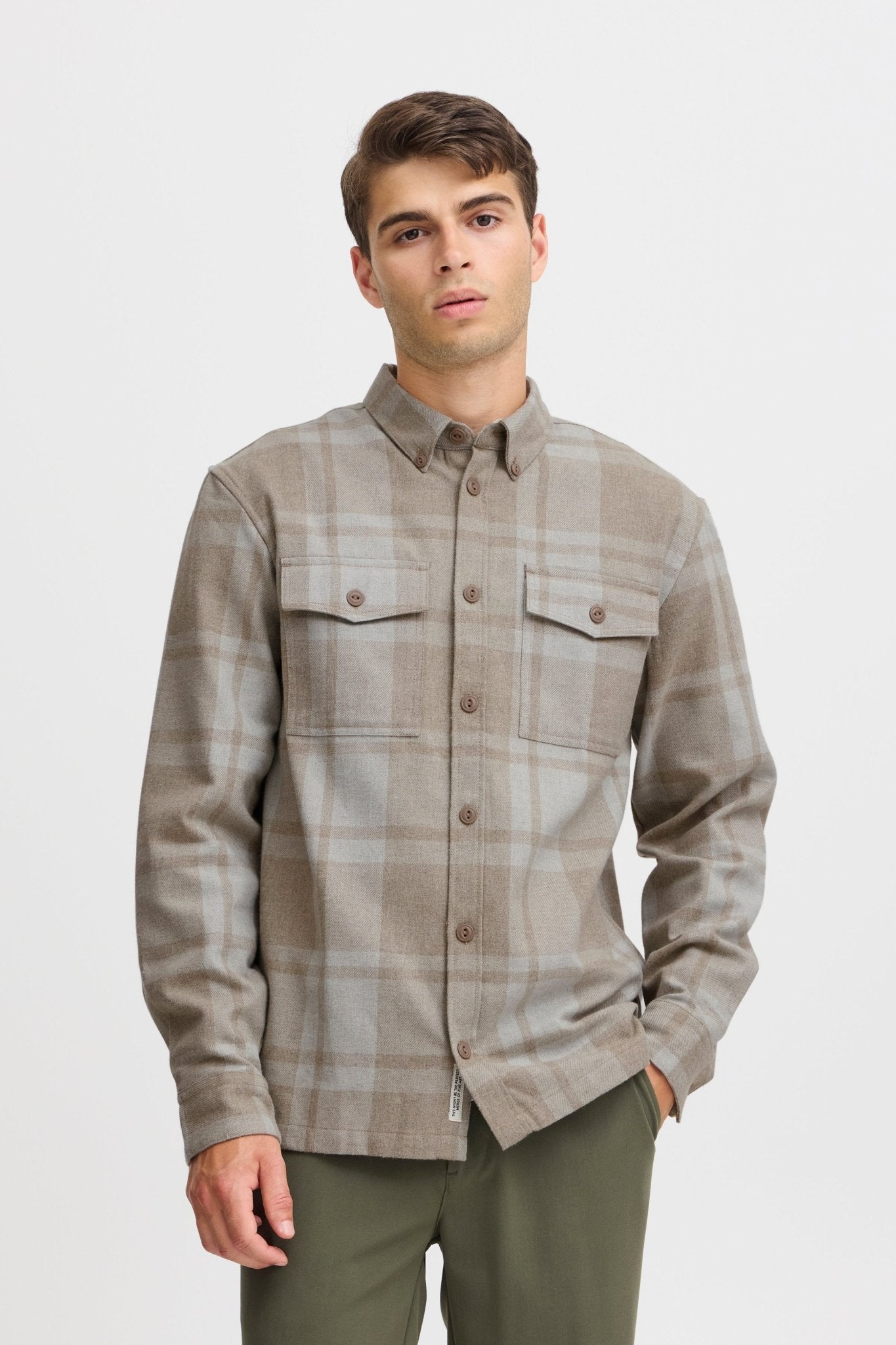 CASUAL FRIDAY - CFAUGUSTO LS checked overshirt - 20505191 - Boutique Bubbles