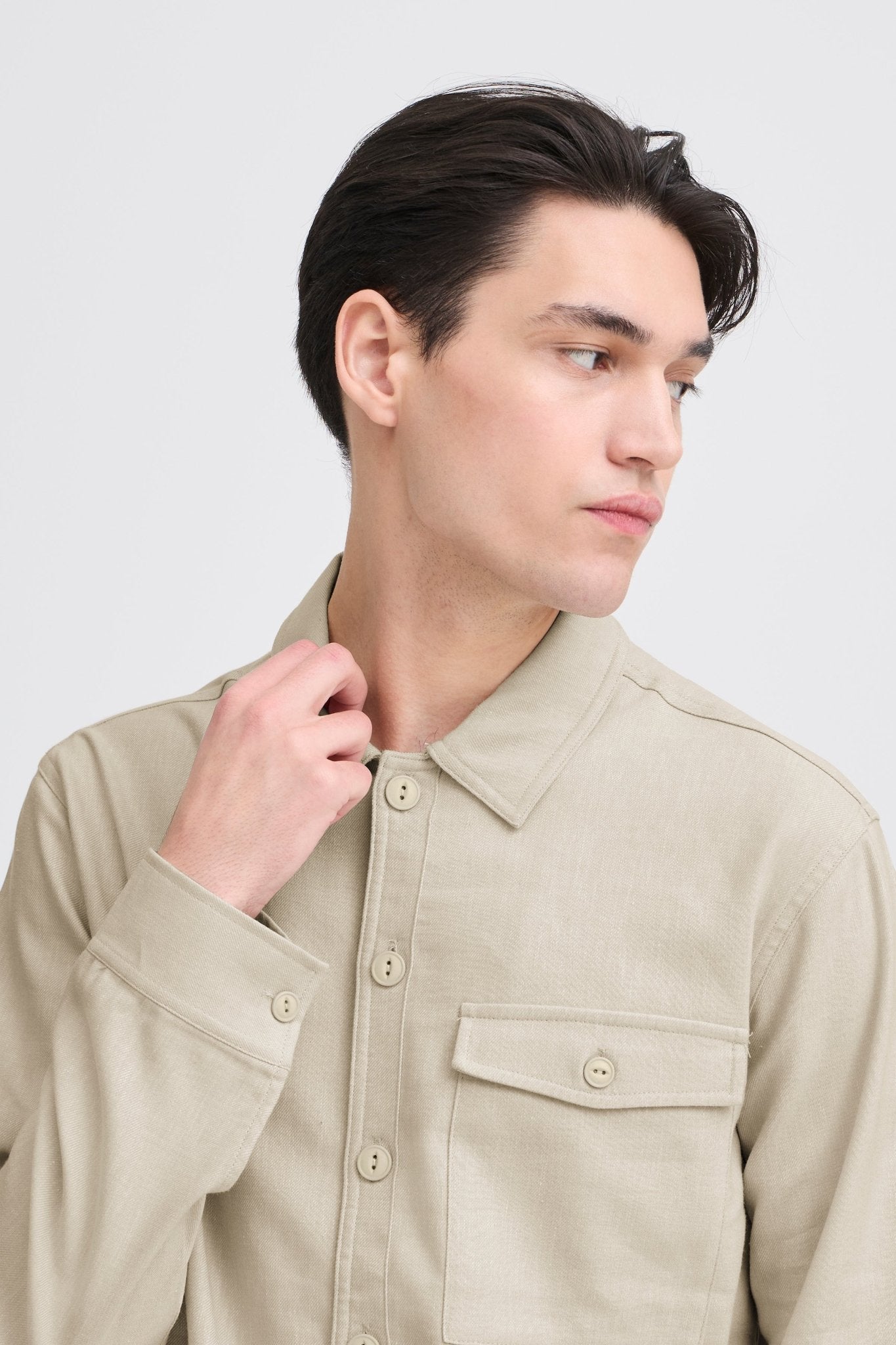 CASUAL FRIDAY - CFBRO 0262 LINEN MIX OVERSHIRT - 20506225 - Boutique Bubbles