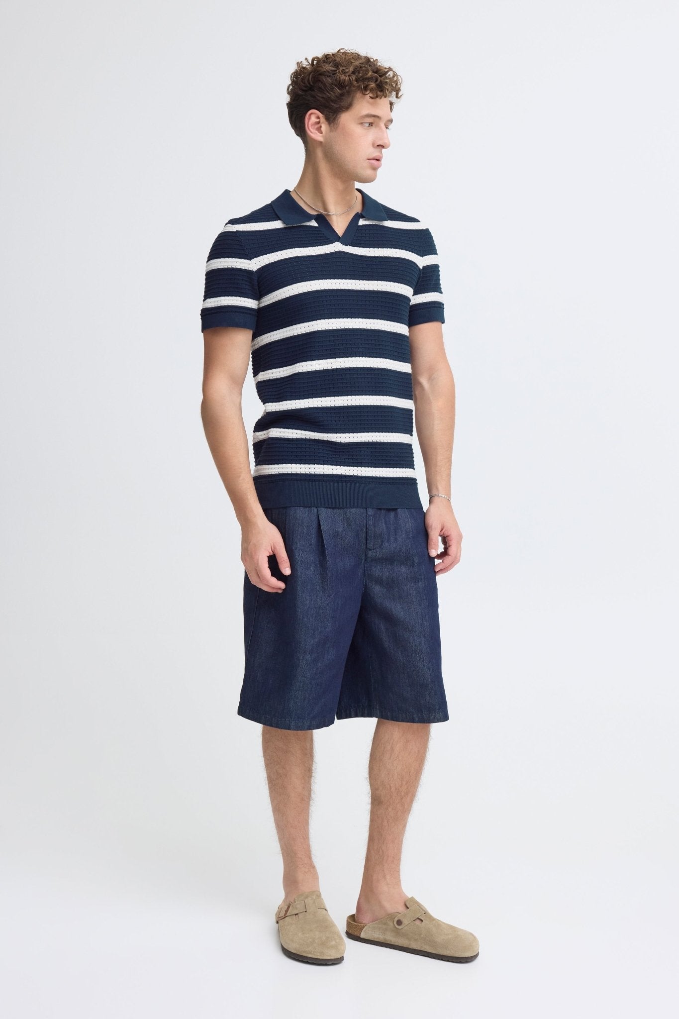 CASUAL FRIDAY - CFDAHLIN SS STRIPED POLO KNIT - 20506175 - Boutique Bubbles