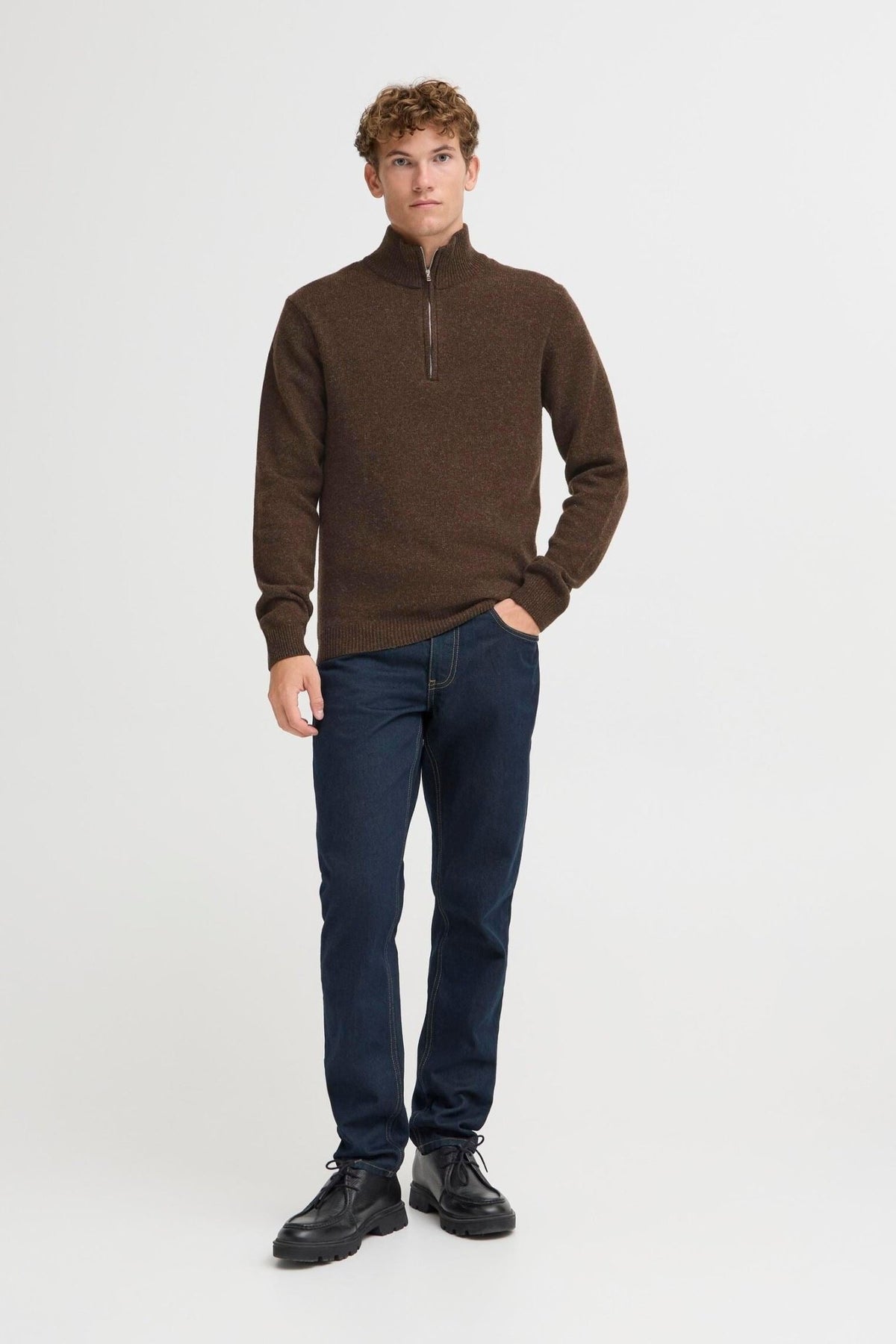 CASUAL FRIDAY - CFKARL HALFZIP LAMBSWOOL KNIT - 20505249 - Boutique Bubbles