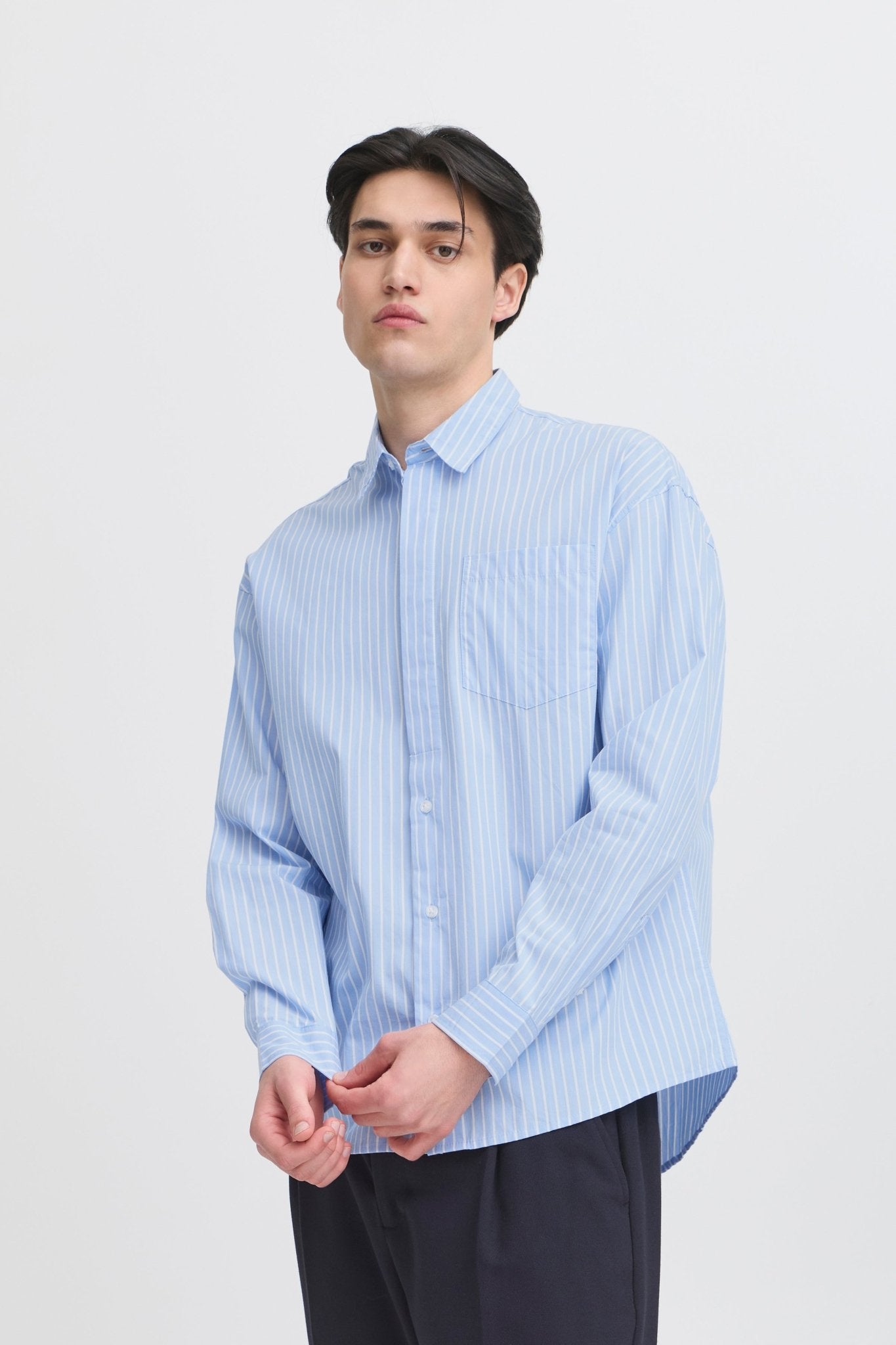 CASUAL FRIDAY - CFSIXTEN Long - sleeve wide striped shirt - 20505571 - Boutique Bubbles